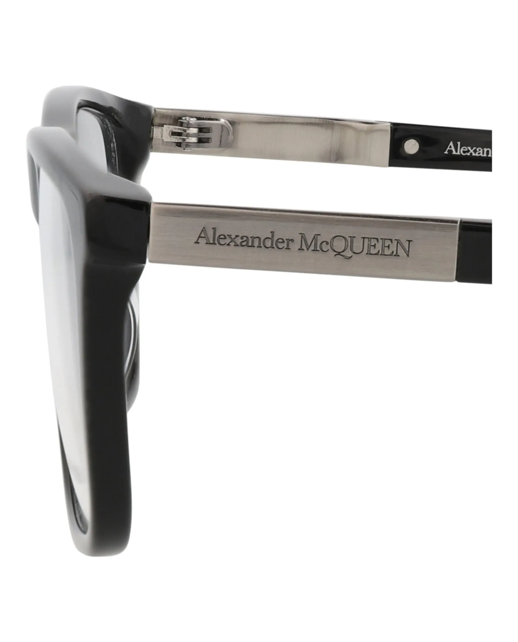 Alexander McQueen AM 0323O 30010869 001 Square Plastic Silver Optical Frames with Transparent Lens sold by Gaffos product image thumbnail 4