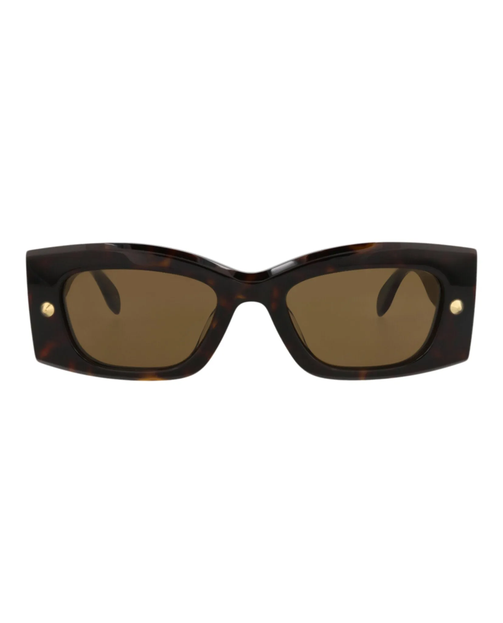 Alexander McQueen AM 0426S 30014623 002 Square Plastic Havana Sunglasses with Brown Lens sold by Gaffos