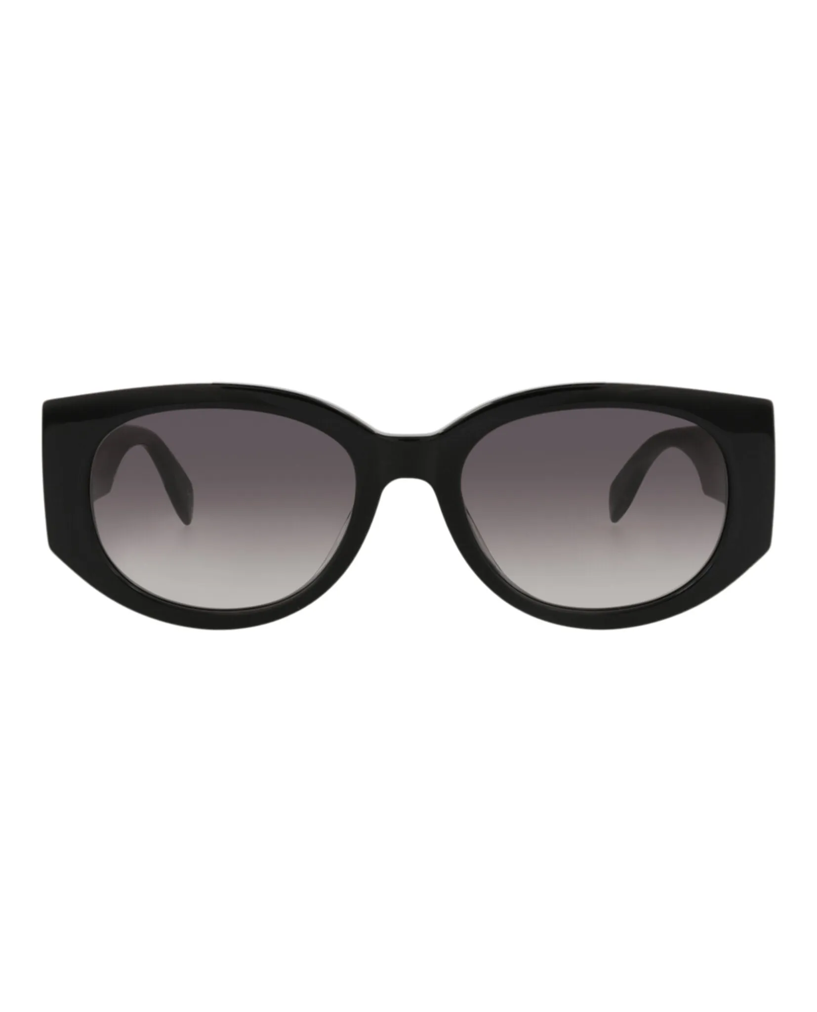 Alexander McQueen AM 0330S 30011472 001 Round Plastic Black Sunglasses with Grey Lens sold by Gaffos