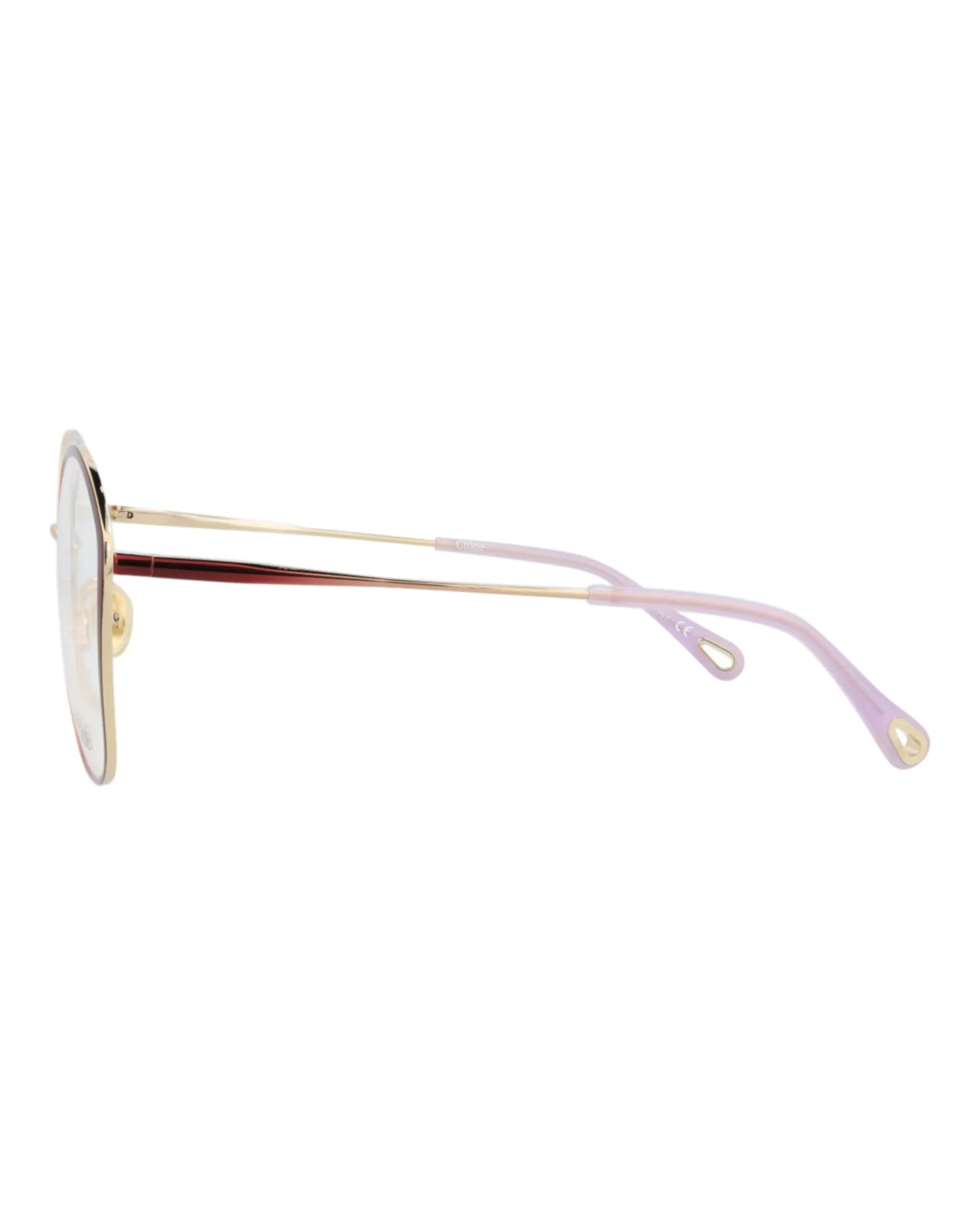 Chloé CH 0017OA 30009909 004 Square Metal Burgundy Optical Frames with Transparent Lens sold by Gaffos product image thumbnail 3