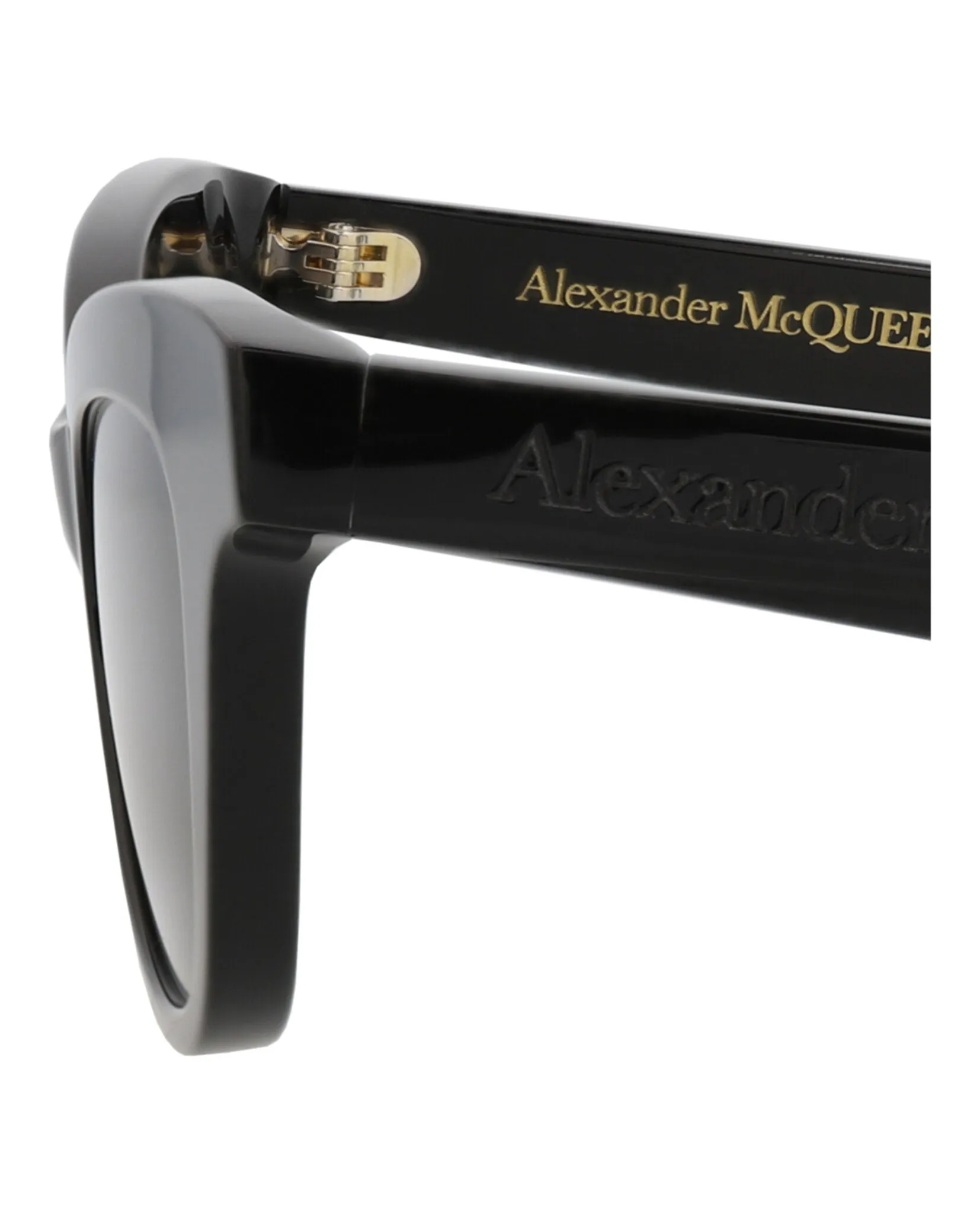 Alexander McQueen AM 0381S 30013619 001 Cat-Eye Plastic Black Sunglasses with Grey Lens sold by Gaffos product image thumbnail 4