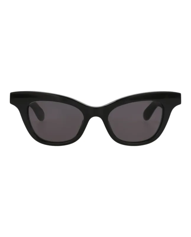 Alexander McQueen AM 0381S 30013619 001 Cat-Eye Plastic Black Sunglasses with Grey Lens sold by Gaffos