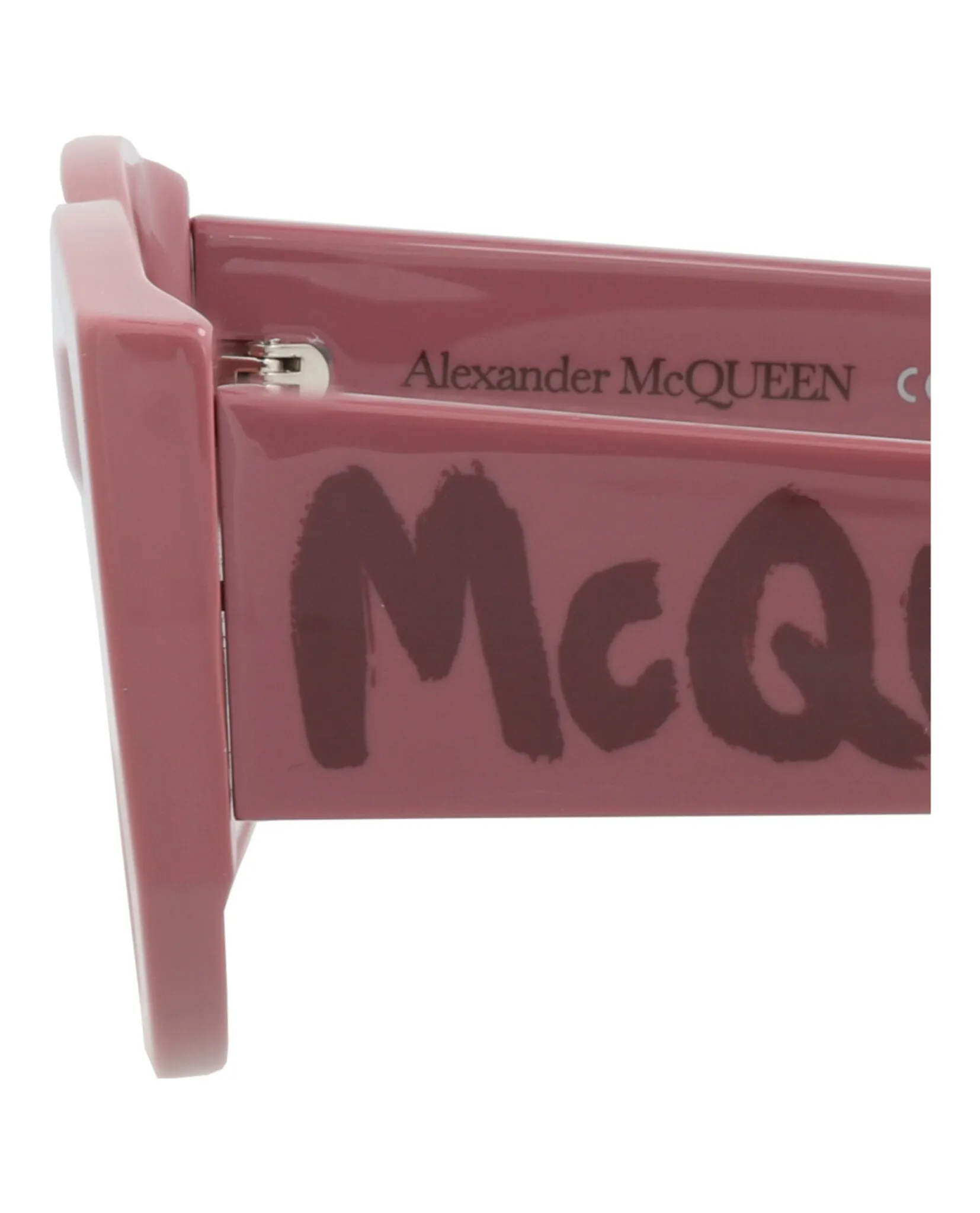 Alexander McQueen AM 0330S 30011472 007 Round Plastic Pink Sunglasses with Violet Lens sold by Gaffos product image thumbnail 4