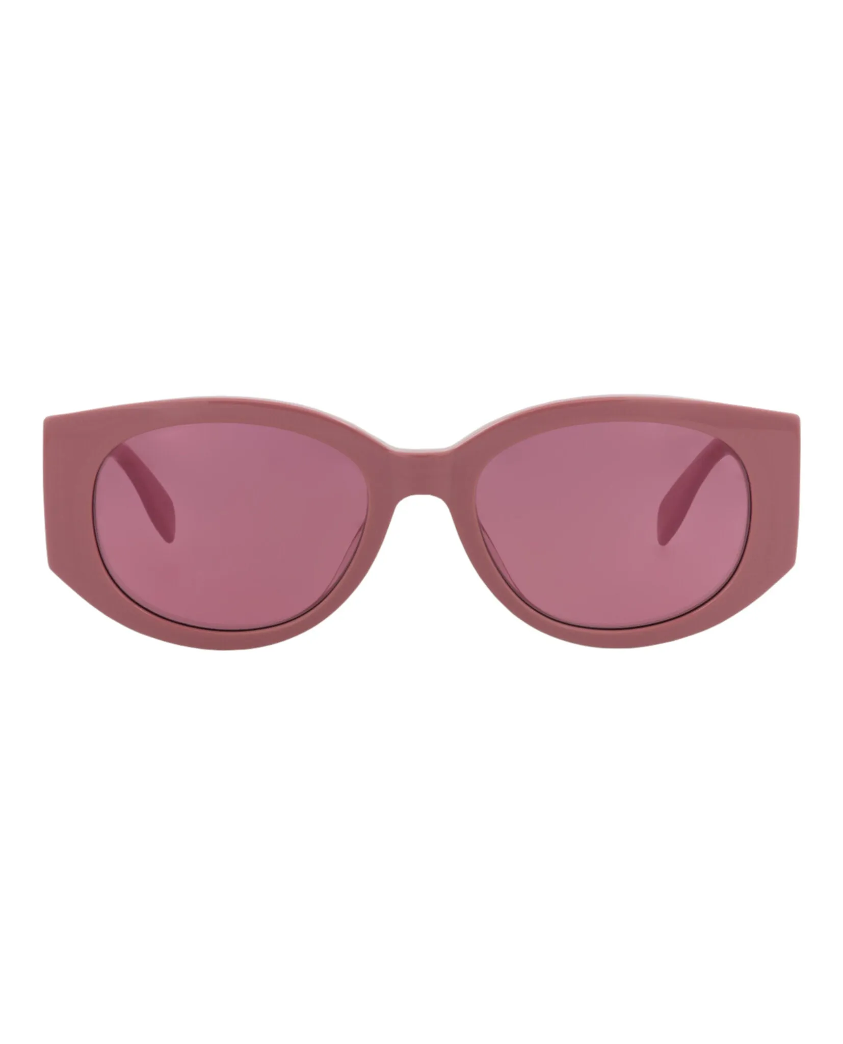 Alexander McQueen AM 0330S 30011472 007 Round Plastic Pink Sunglasses with Violet Lens sold by Gaffos