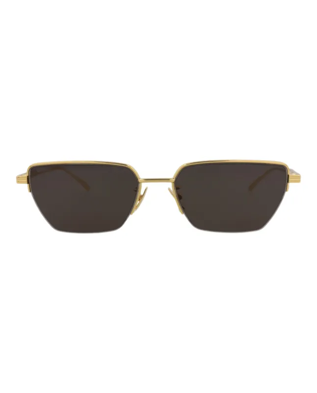 Bottega Veneta BV 1107S 30011010 004 Square Metal Gold Sunglasses with Grey Lens sold by Gaffos