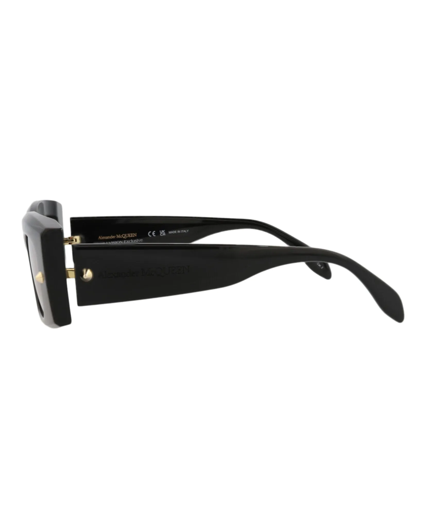 Alexander McQueen AM 0426S 30014623 006 Square Plastic Black Sunglasses with Red Lens sold by Gaffos product image thumbnail 3