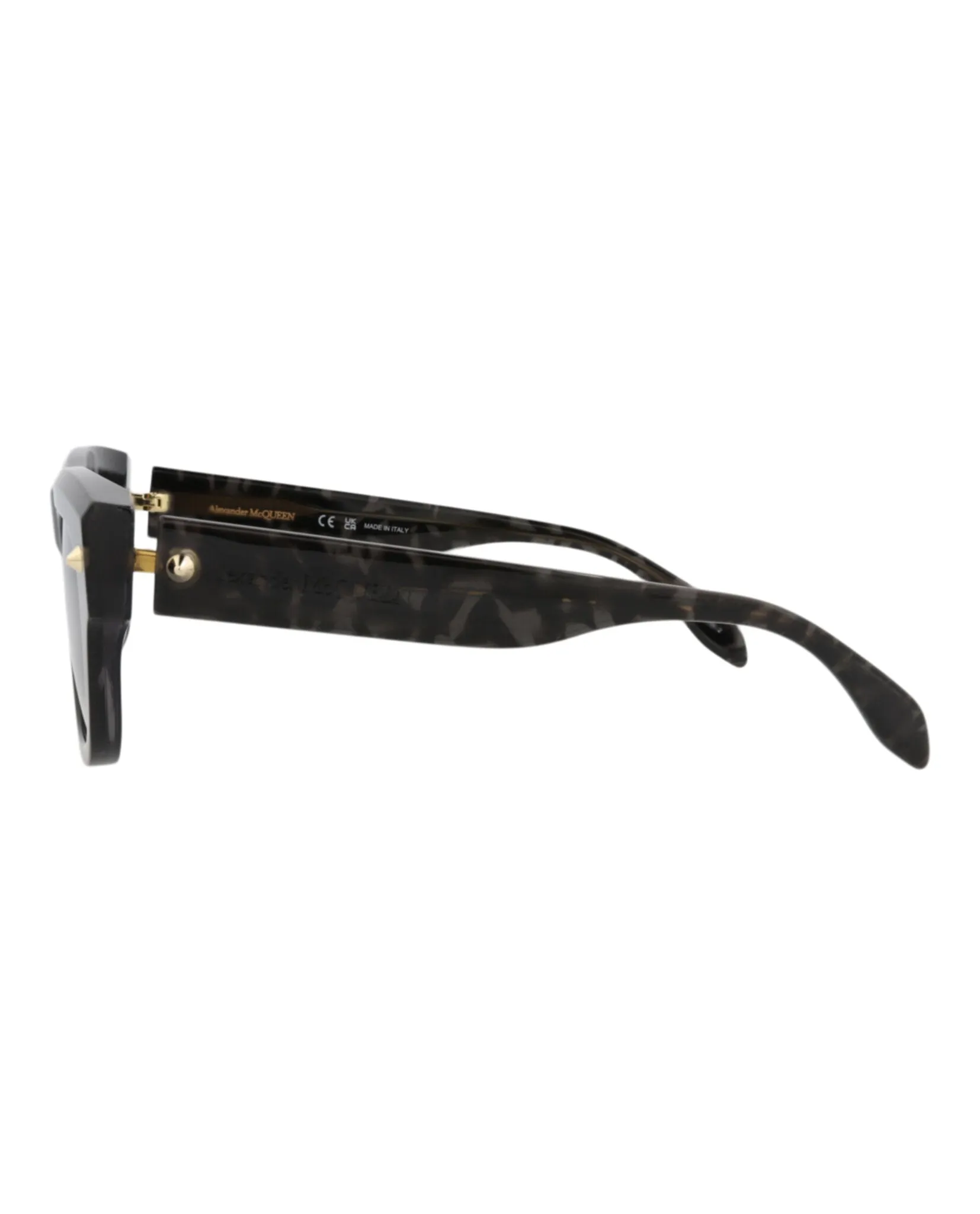Alexander McQueen AM 0425S 30014620 003 Square Plastic Havana Sunglasses with Blue Lens sold by Gaffos product image thumbnail 3