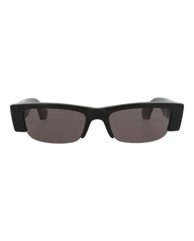 Alexander McQueen AM 0404S 30014335 001 Square Plastic Black Sunglasses with Grey Lens sold by Gaffos