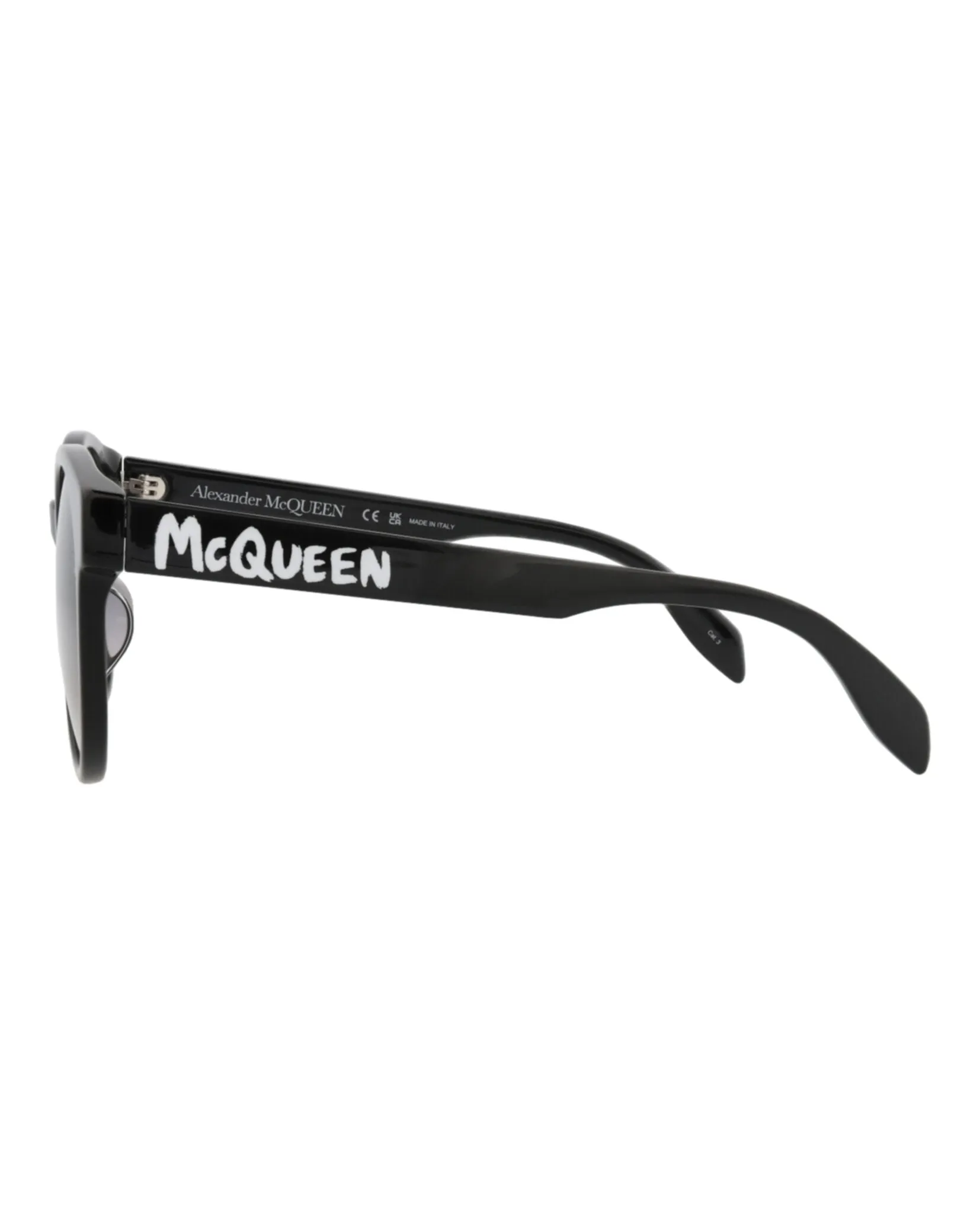 Alexander McQueen AM 0349SA 30012323 001 Round Plastic Black Sunglasses with Grey Lens sold by Gaffos product image thumbnail 3