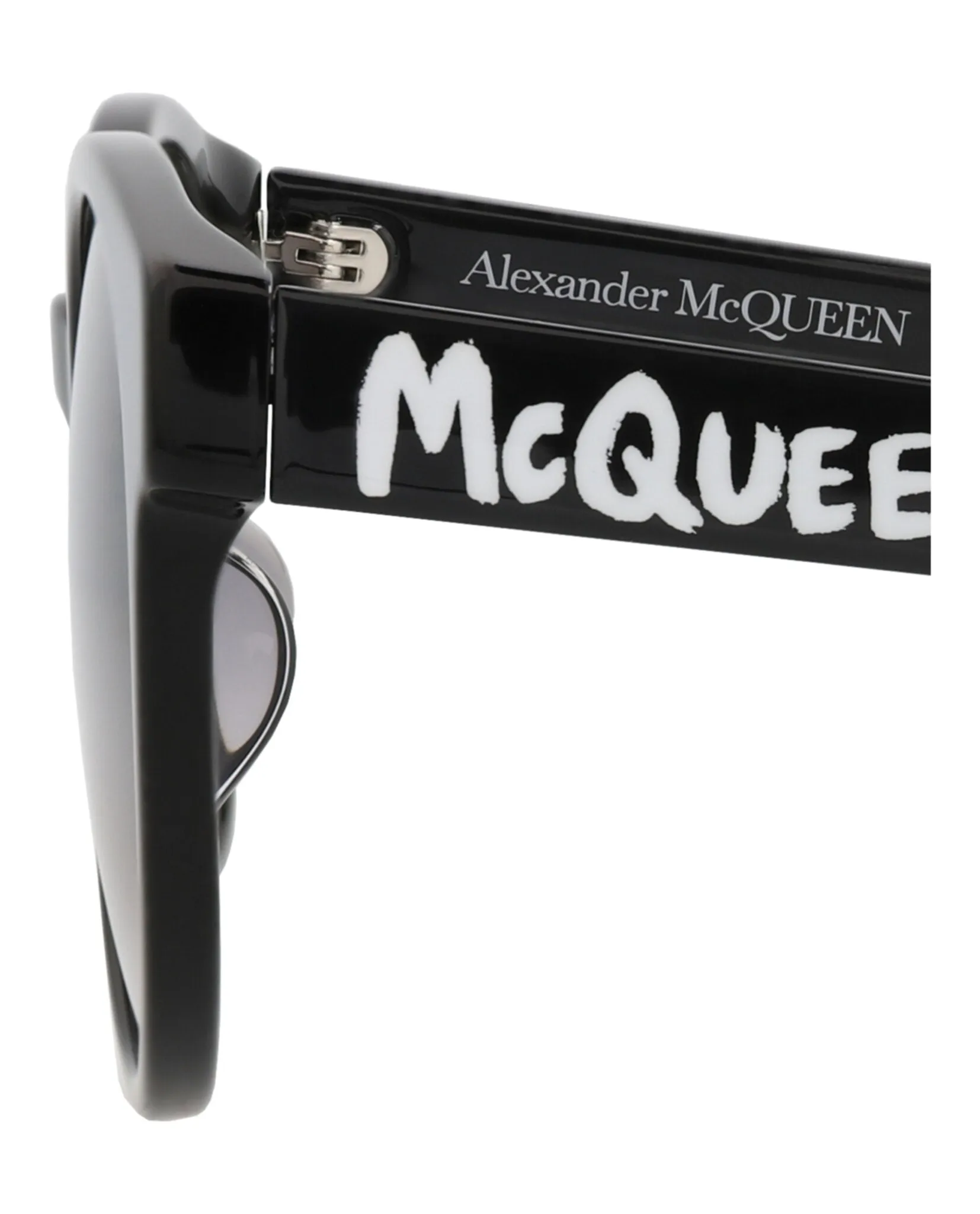 Alexander McQueen AM 0349SA 30012323 001 Round Plastic Black Sunglasses with Grey Lens sold by Gaffos product image thumbnail 4