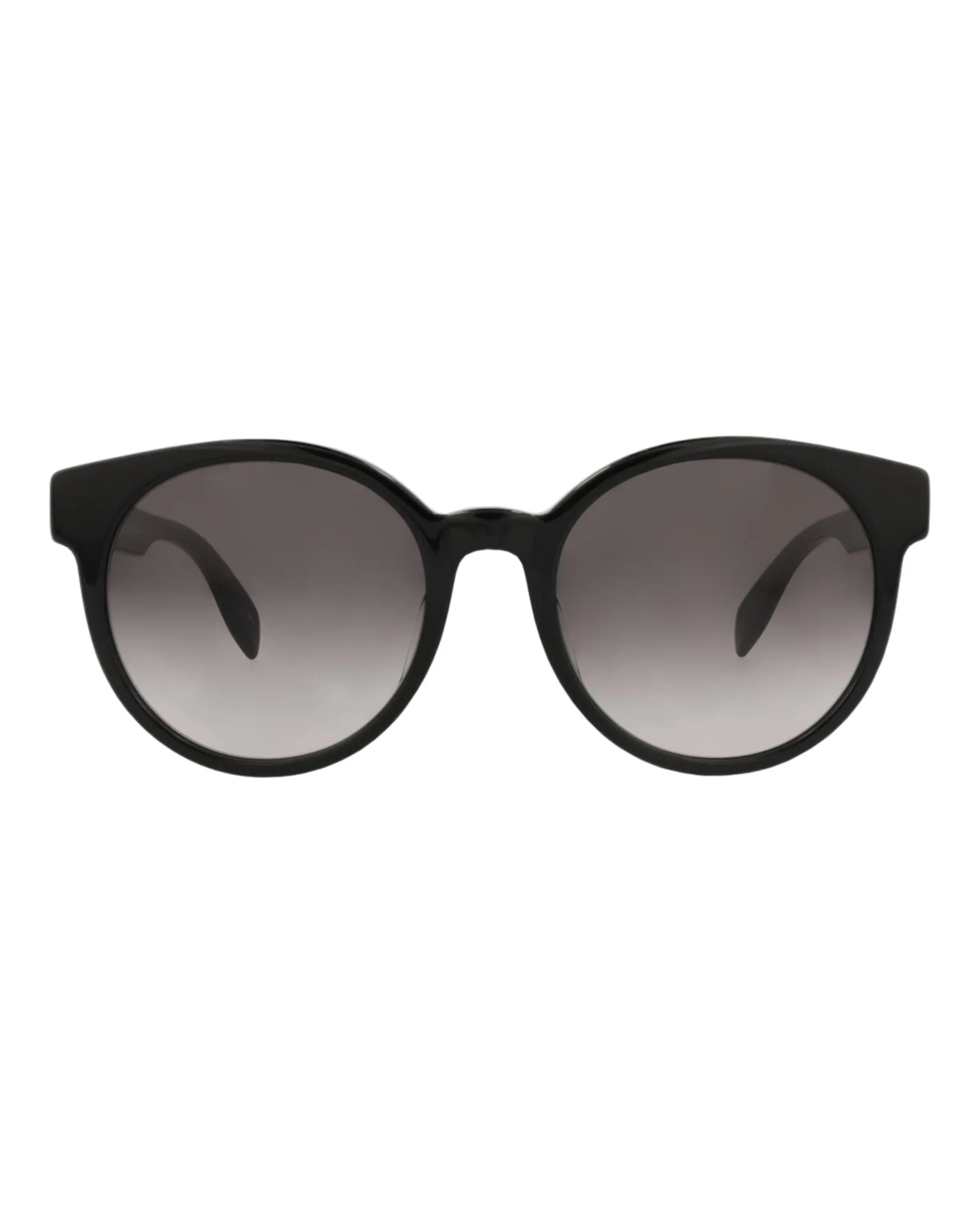 Alexander McQueen AM 0349SA 30012323 001 Round Plastic Black Sunglasses with Grey Lens sold by Gaffos