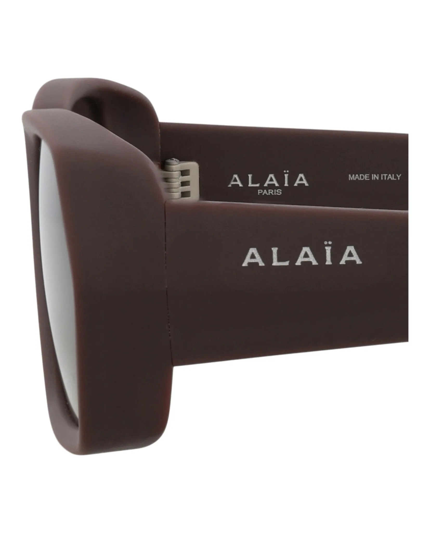 Alaia AA 0082S 30015371 003 Square Plastic Burgundy Sunglasses with Grey Lens sold by Gaffos product image thumbnail 4