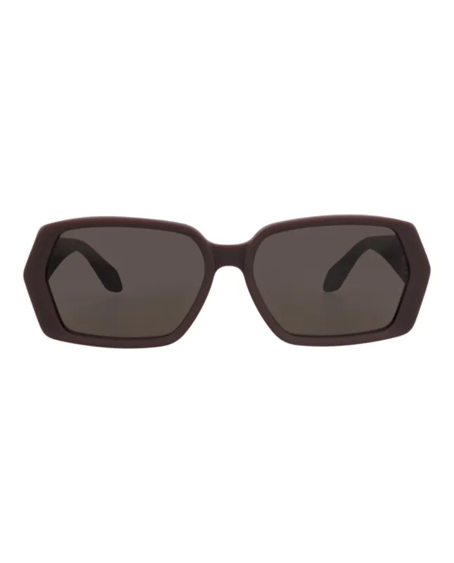 Alaia AA 0082S 30015371 003 Square Plastic Burgundy Sunglasses with Grey Lens sold by Gaffos