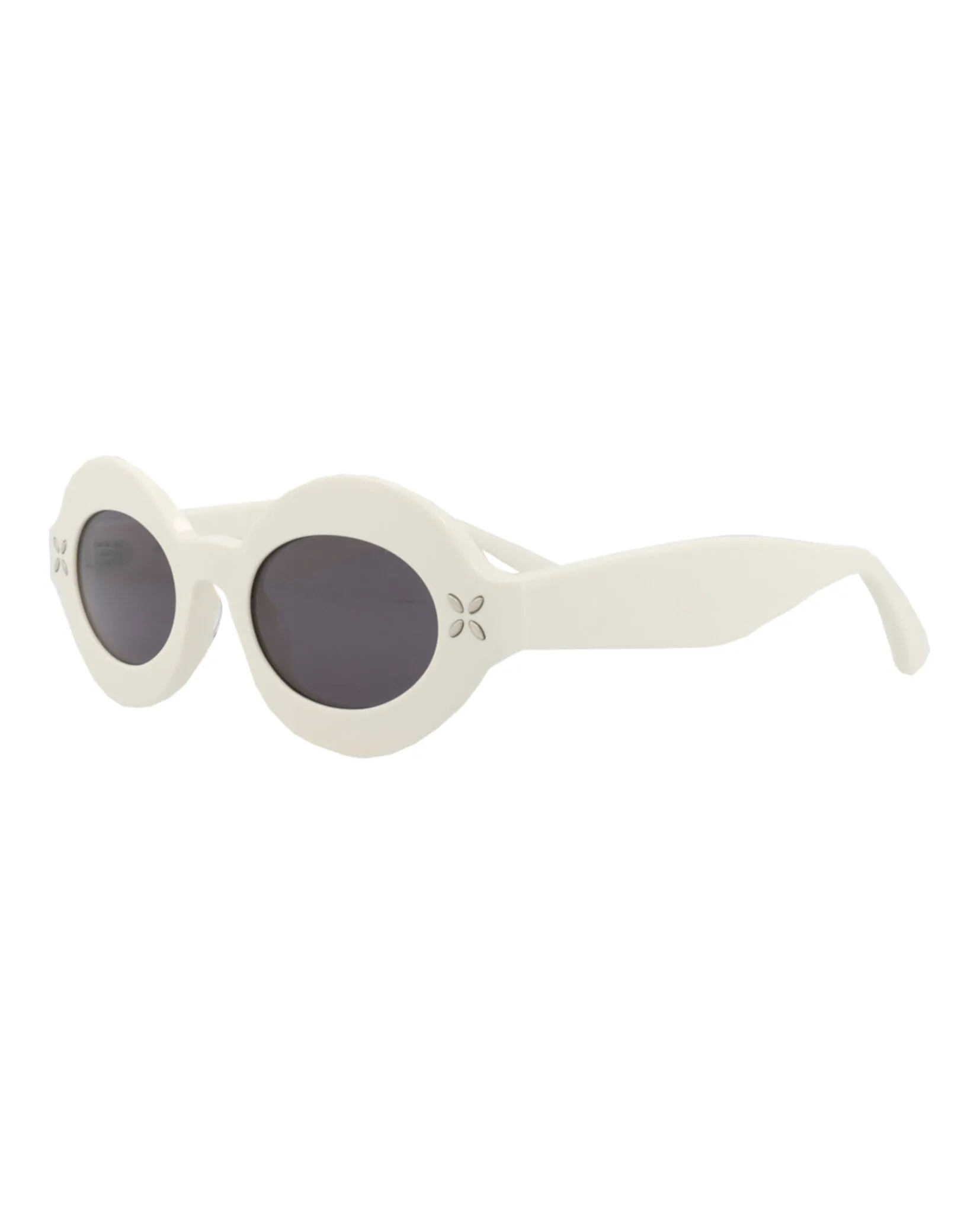 Alaia AA 0059S 30012179 002 Round Plastic Ivory Sunglasses with Grey Lens sold by Gaffos product image thumbnail 2