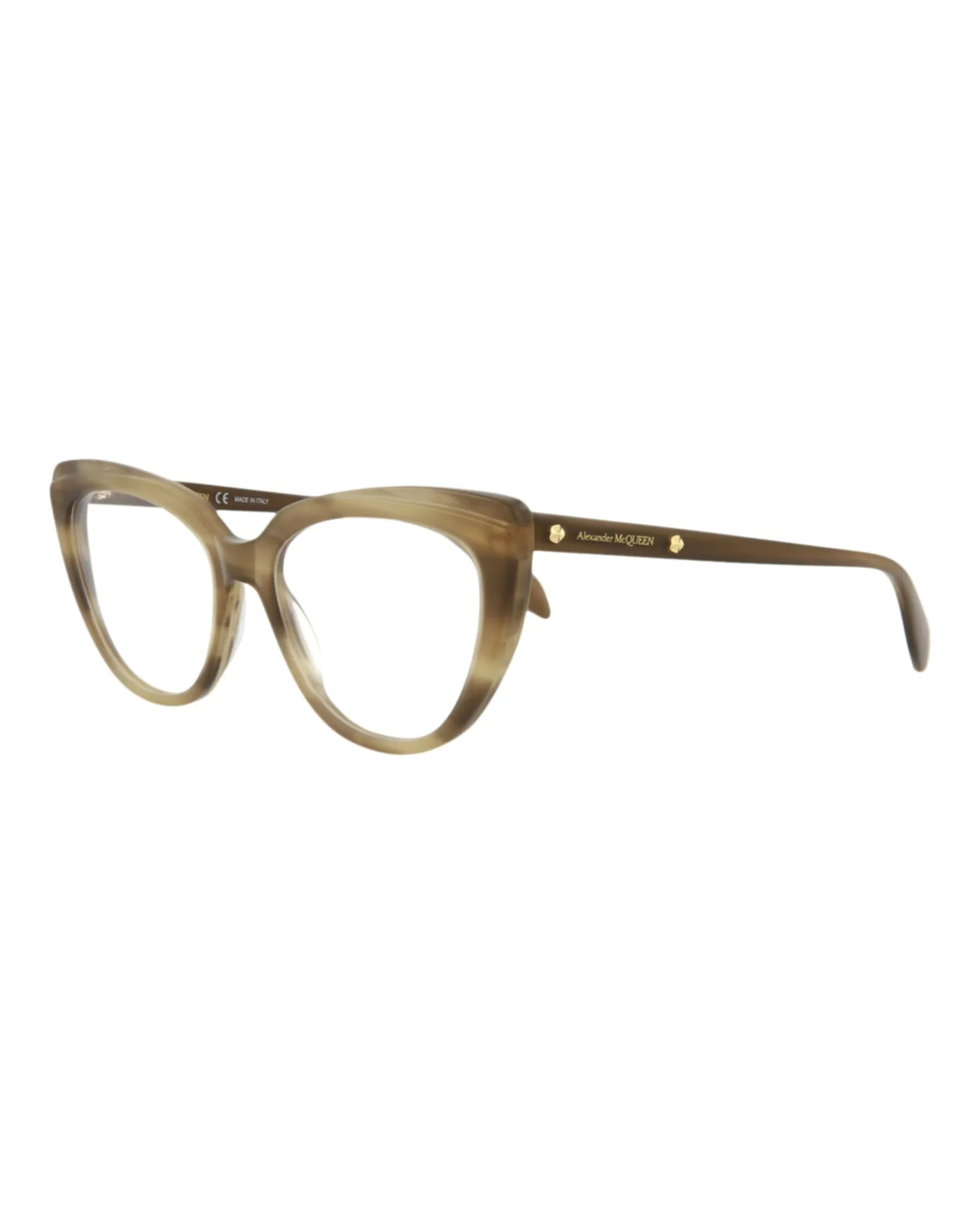 Alexander McQueen AM 0253O 30008688 004 Cat-Eye Plastic Havana Optical Frames with Transparent Lens sold by Gaffos product image thumbnail 2