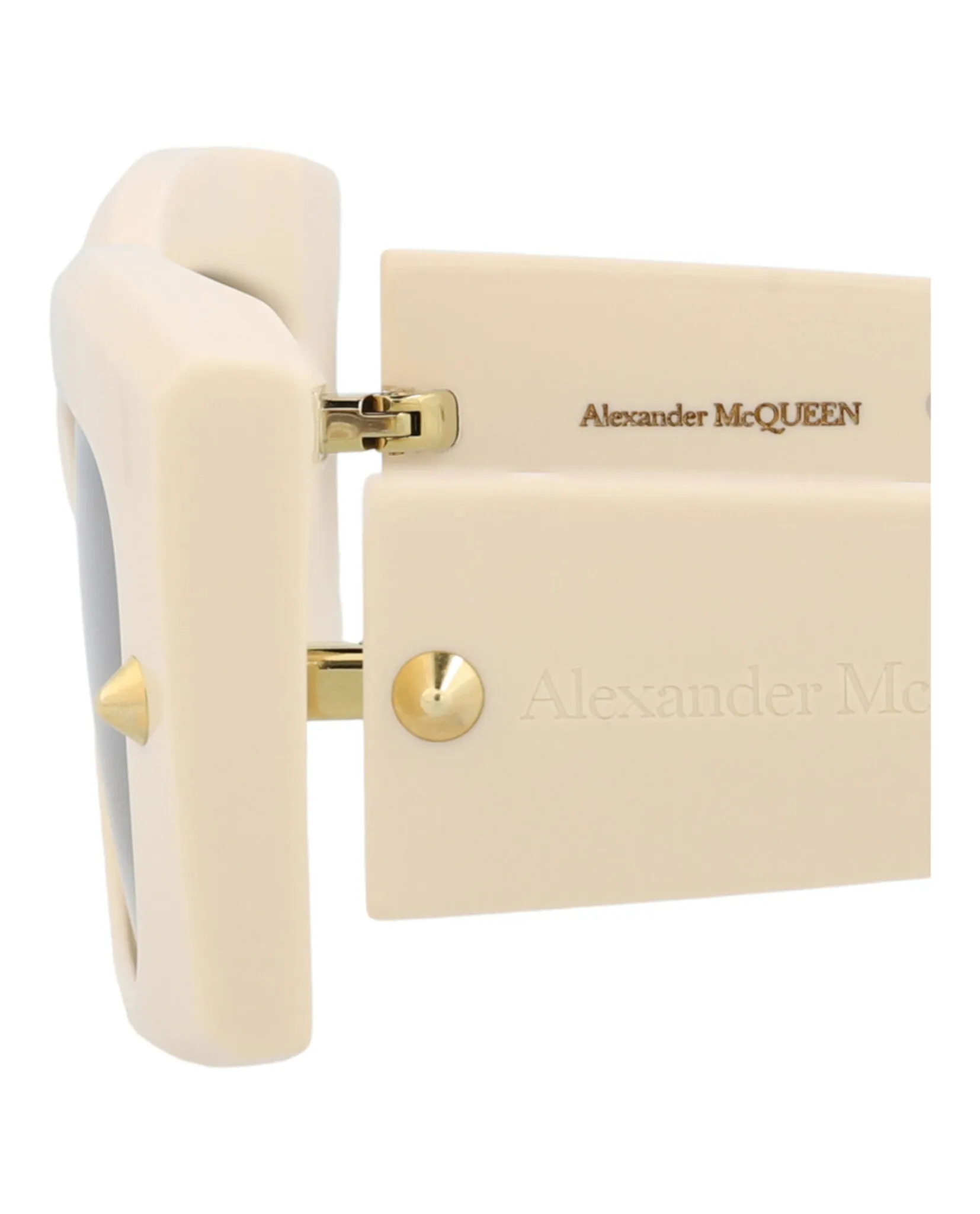 Alexander McQueen AM 0426S 30014623 005 Square Plastic Ivory Sunglasses with Grey Lens sold by Gaffos product image thumbnail 4
