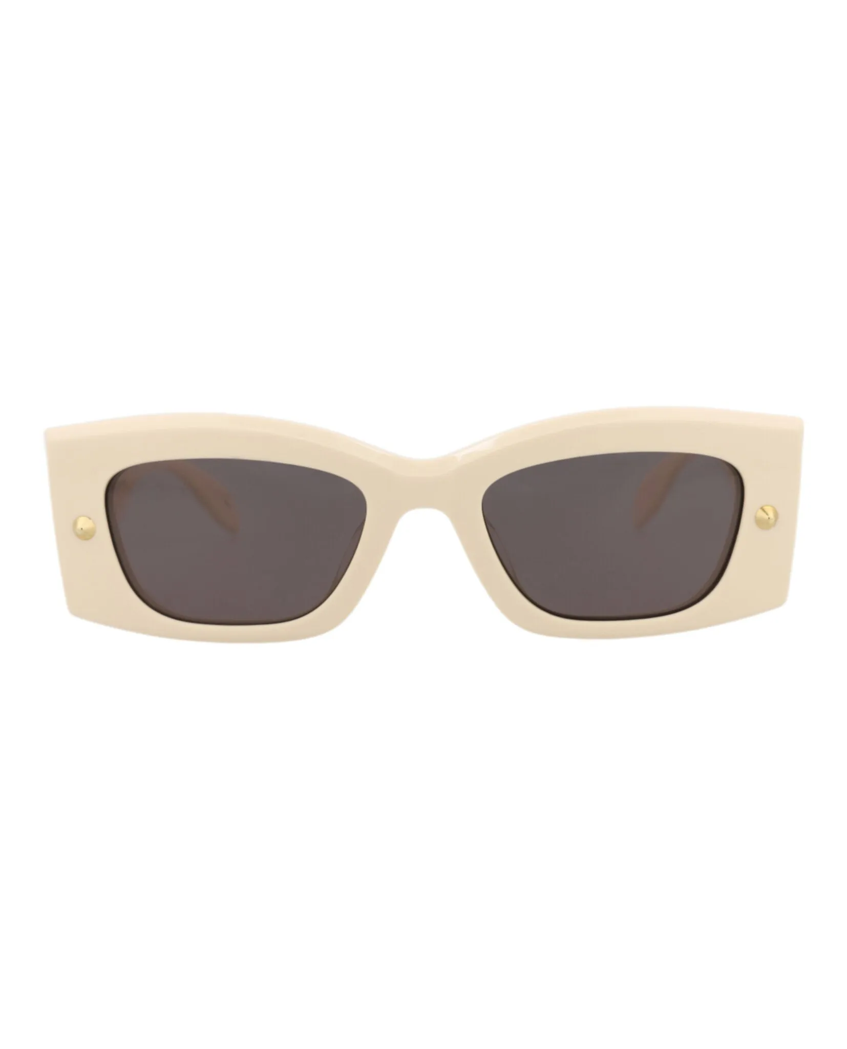 Alexander McQueen AM 0426S 30014623 005 Square Plastic Ivory Sunglasses with Grey Lens sold by Gaffos