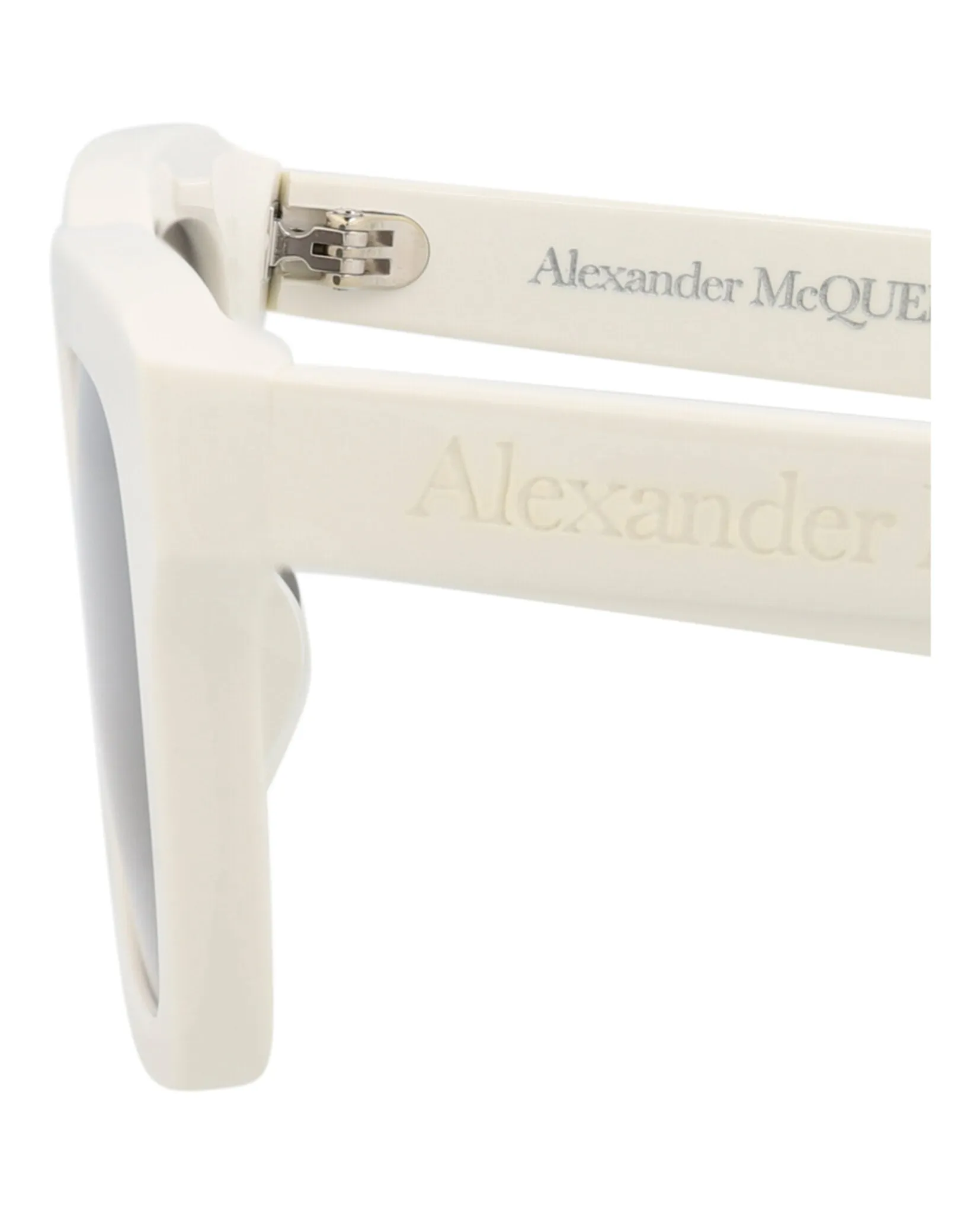 Alexander McQueen AM 0392S 30014333 005 Square Plastic White Sunglasses with Grey Lens sold by Gaffos product image thumbnail 4