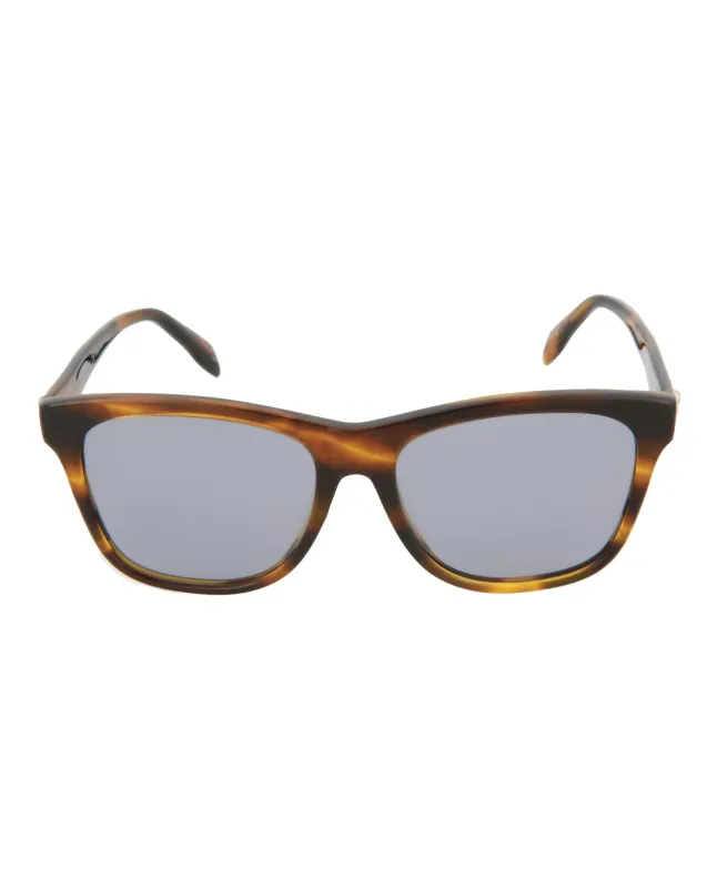 Alexander McQueen AM 0158S 30006088 003 Square Plastic Yellow Sunglasses with Blue Lens sold by Gaffos
