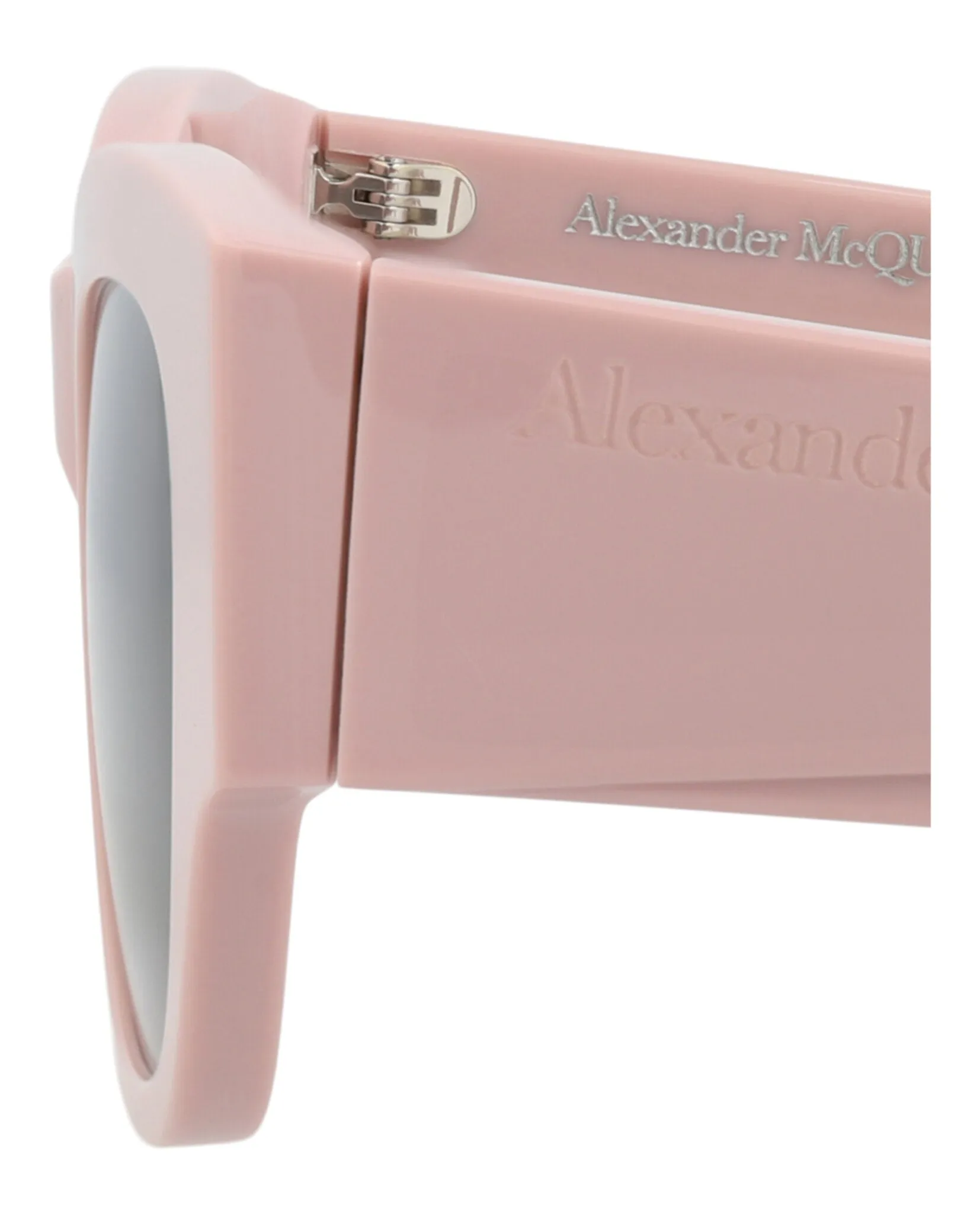 Alexander McQueen AM 0420S 30014616 005 Square Plastic Pink Sunglasses with Grey Lens sold by Gaffos product image thumbnail 4