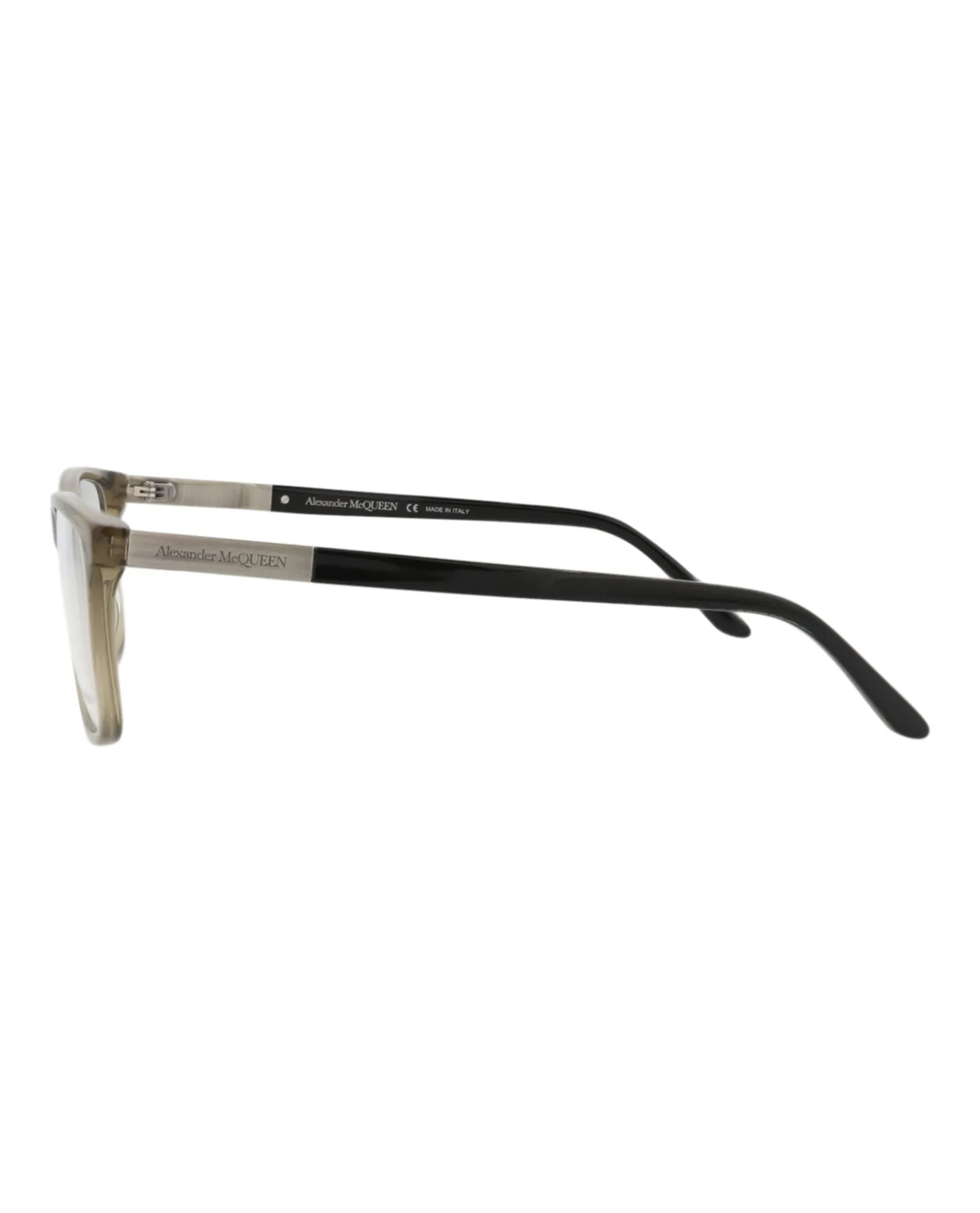 Alexander McQueen AM 0323O 30010869 003 Square Plastic Silver Optical Frames with Transparent Lens sold by Gaffos product image thumbnail 3