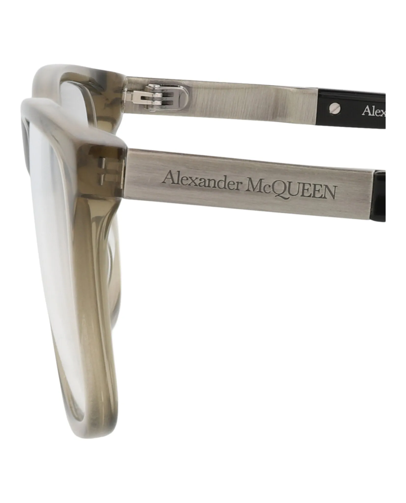 Alexander McQueen AM 0323O 30010869 003 Square Plastic Silver Optical Frames with Transparent Lens sold by Gaffos product image thumbnail 4