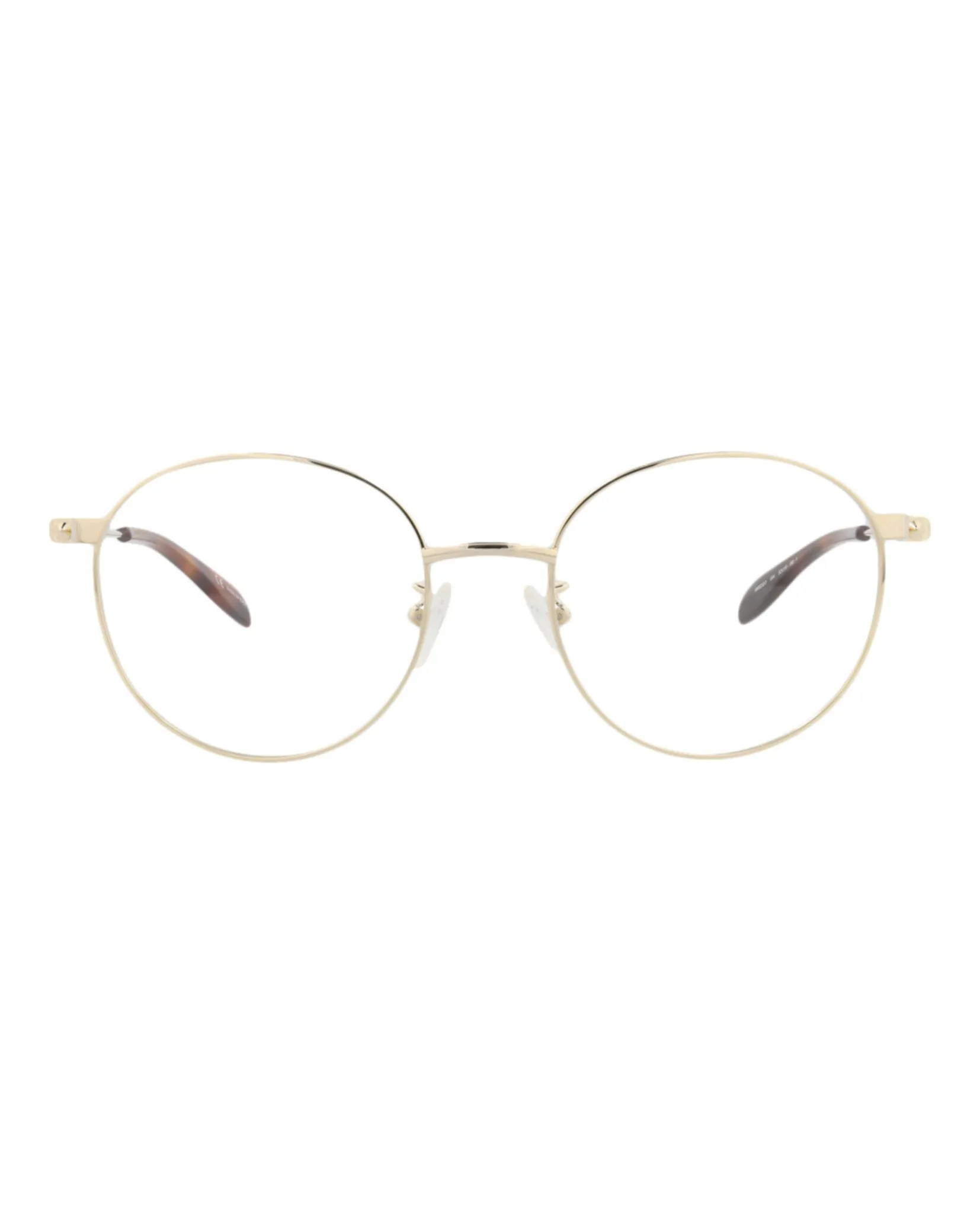Alexander McQueen AM 0232O 30008070 004 Round Metal Gold Optical Frames with Transparent Lens sold by Gaffos