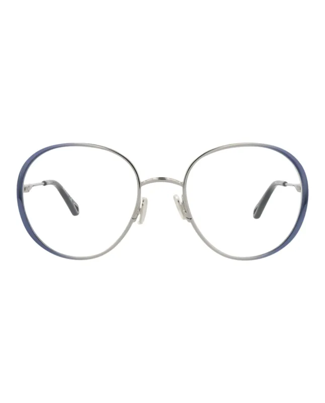 Chloé CH 0018O 30009855 003 Round Metal Blue Optical Frames with Transparent Lens sold by Gaffos