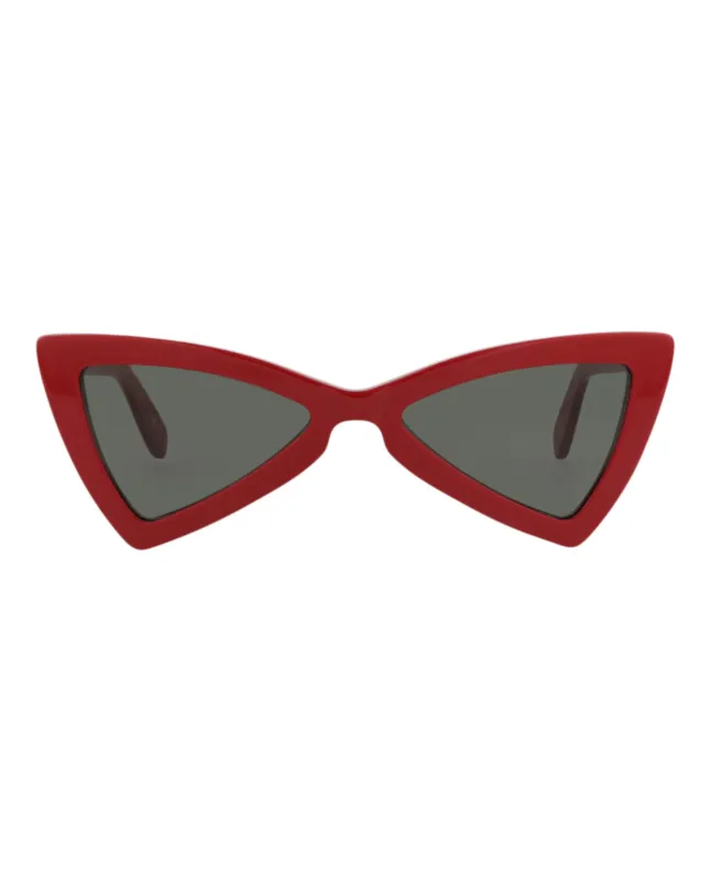 Saint Laurent SL 207JERRY 30002309 008 Cat-Eye Plastic Red Sunglasses with Grey Lens sold by Gaffos