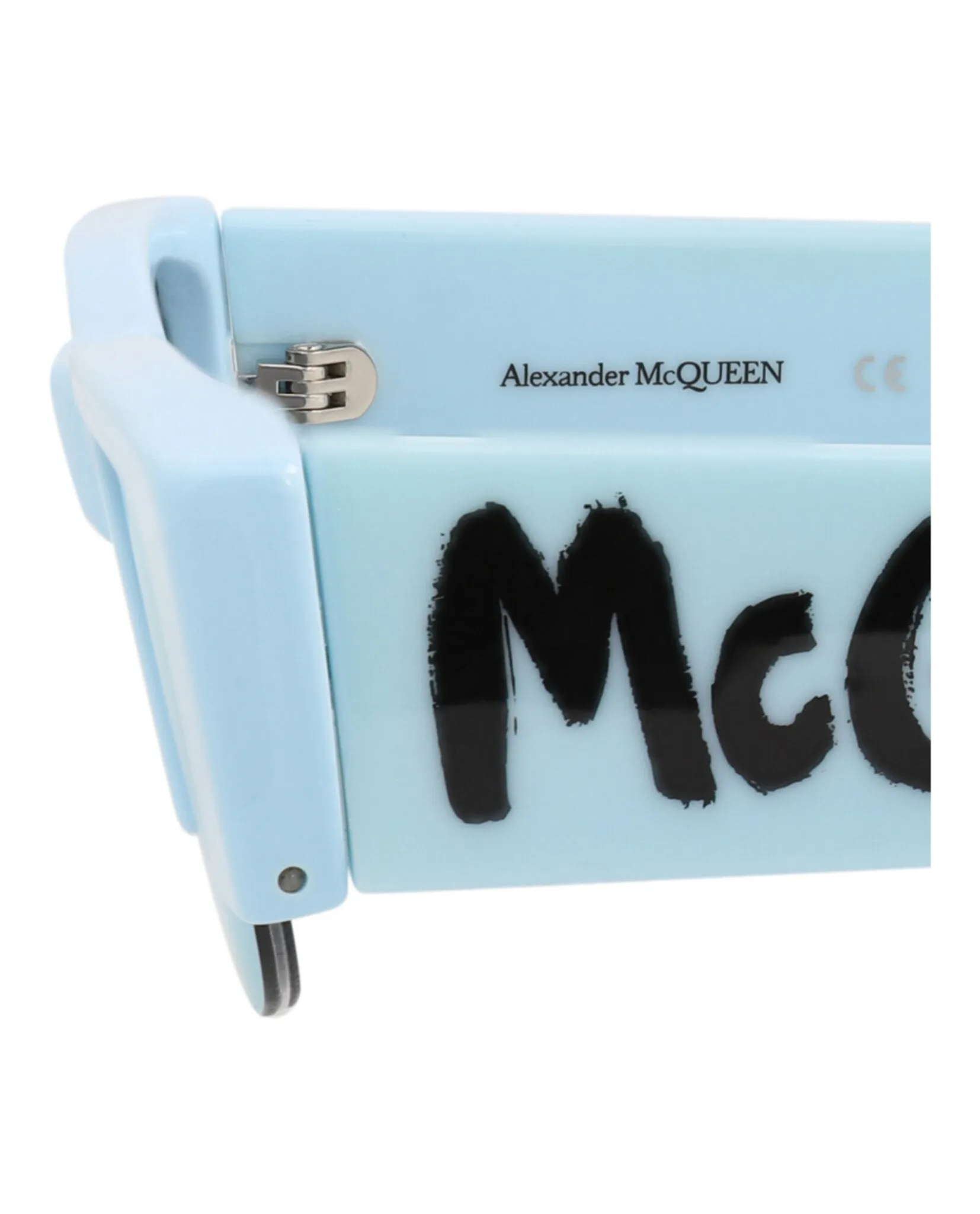 Alexander McQueen AM 0404S 30014335 004 Square Plastic Blue Sunglasses with Blue Lens sold by Gaffos product image thumbnail 4