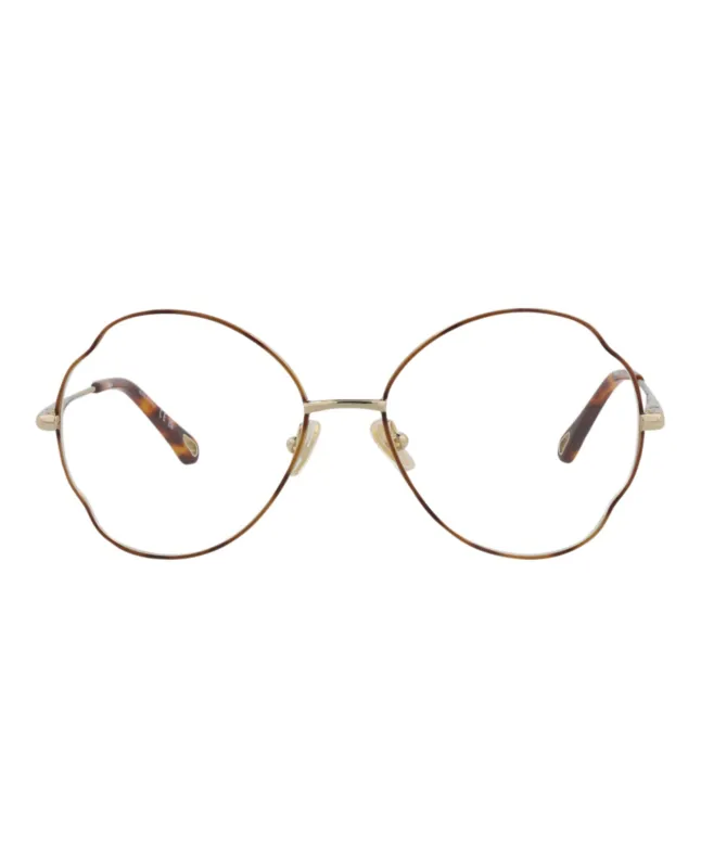 Chloé CH 0097O 30012431 004 Round Metal Gold Optical Frames with Transparent Lens sold by Gaffos