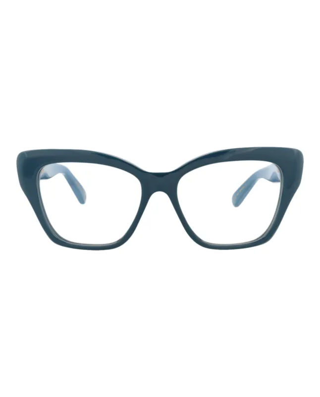 Pomellato PM 0120O 30014238 004 Cat-Eye Plastic Blue Optical Frames with Transparent Lens sold by Gaffos