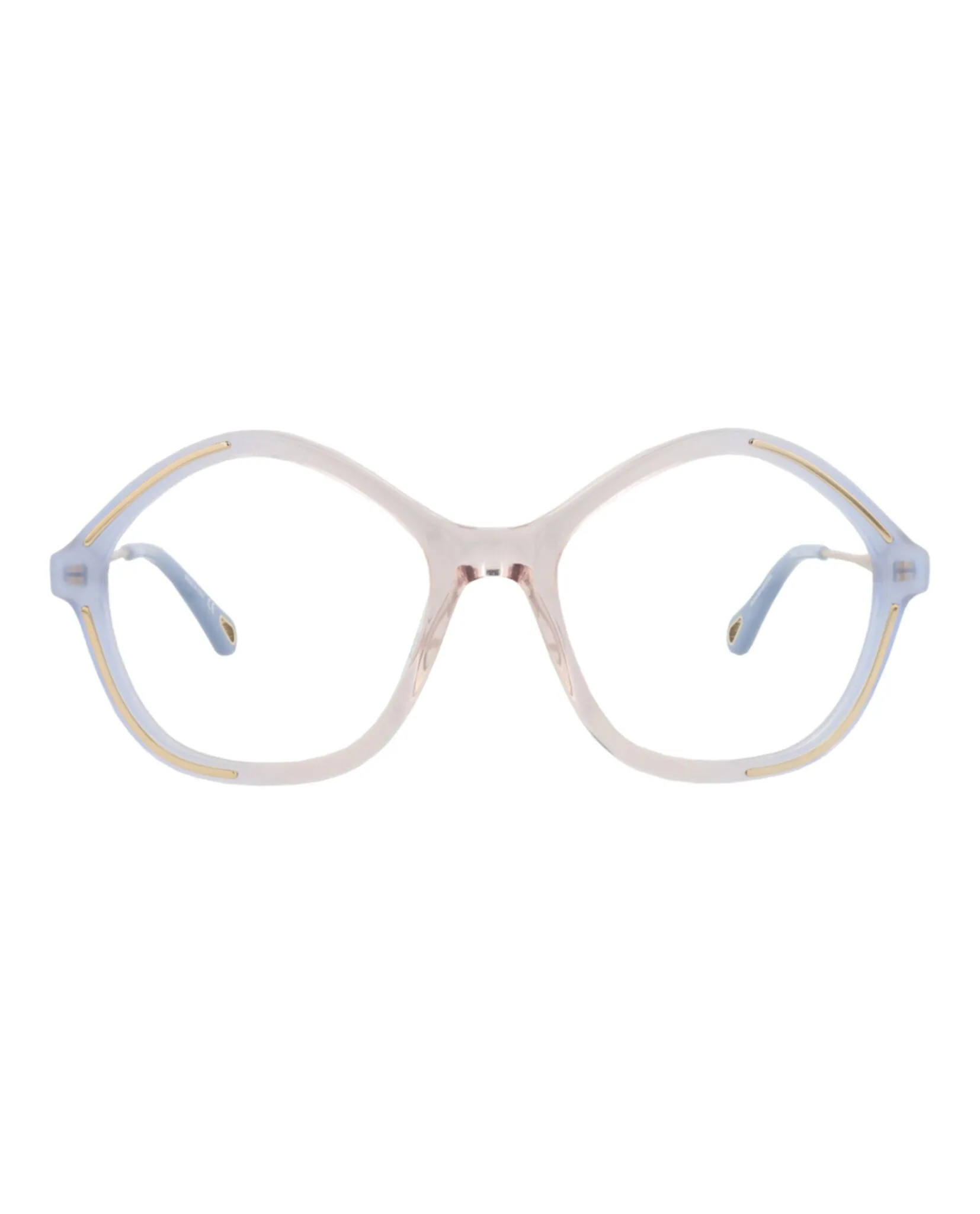 Chloé CH 0062O 30011511 003 Square Plastic Blue Optical Frames with Gold Lens sold by Gaffos