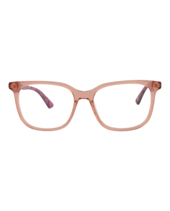 McQ Alexander McQueen MQ 0276O 30009165 003 Square Plastic Pink Optical Frames with Transparent Lens sold by Gaffos