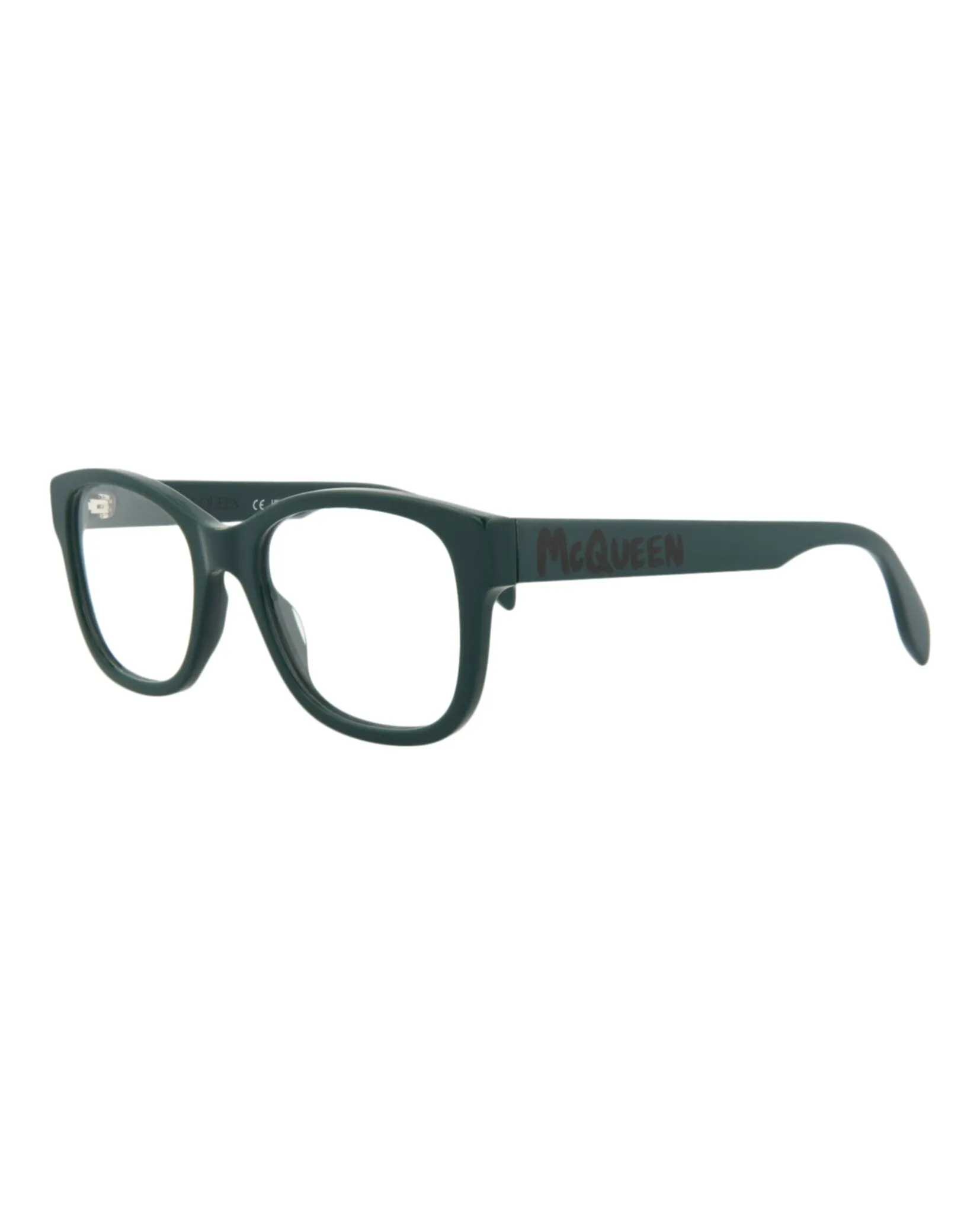 Alexander McQueen AM 0350O 30012328 003 Square Plastic Green Optical Frames with Transparent Lens sold by Gaffos product image thumbnail 2