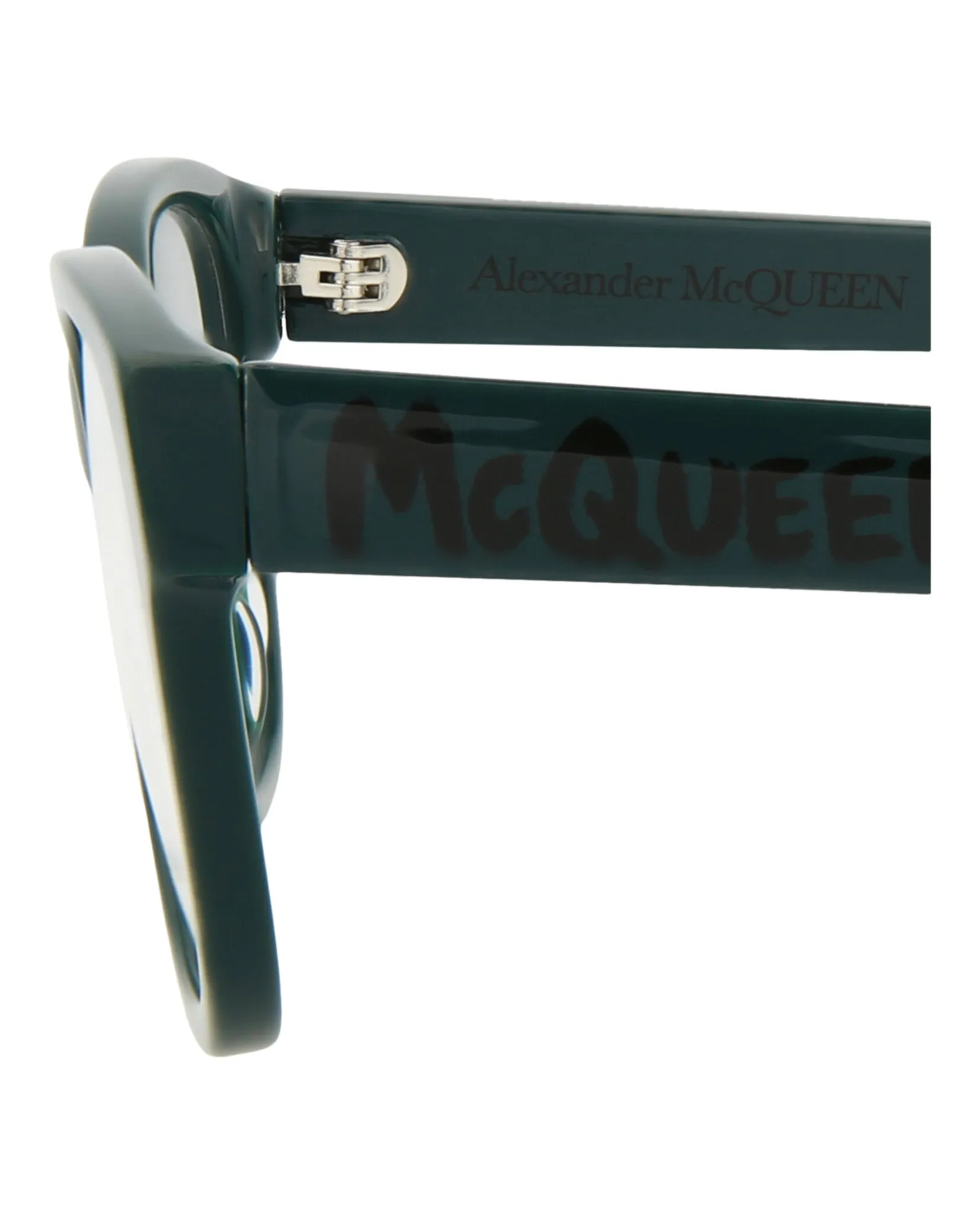 Alexander McQueen AM 0350O 30012328 003 Square Plastic Green Optical Frames with Transparent Lens sold by Gaffos product image thumbnail 4