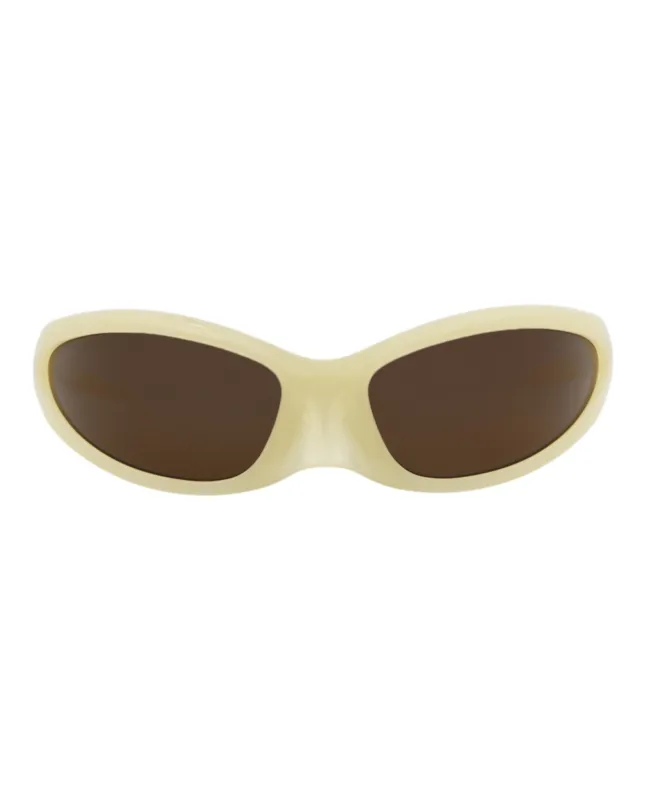 Balenciaga BB 0251S 30013805 003 Shield Plastic Yellow Sunglasses with Brown Lens sold by Gaffos