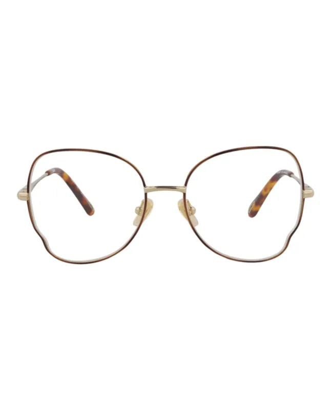Chloé CH 0098O 30012434 004 Round Metal Gold Optical Frames with Transparent Lens sold by Gaffos