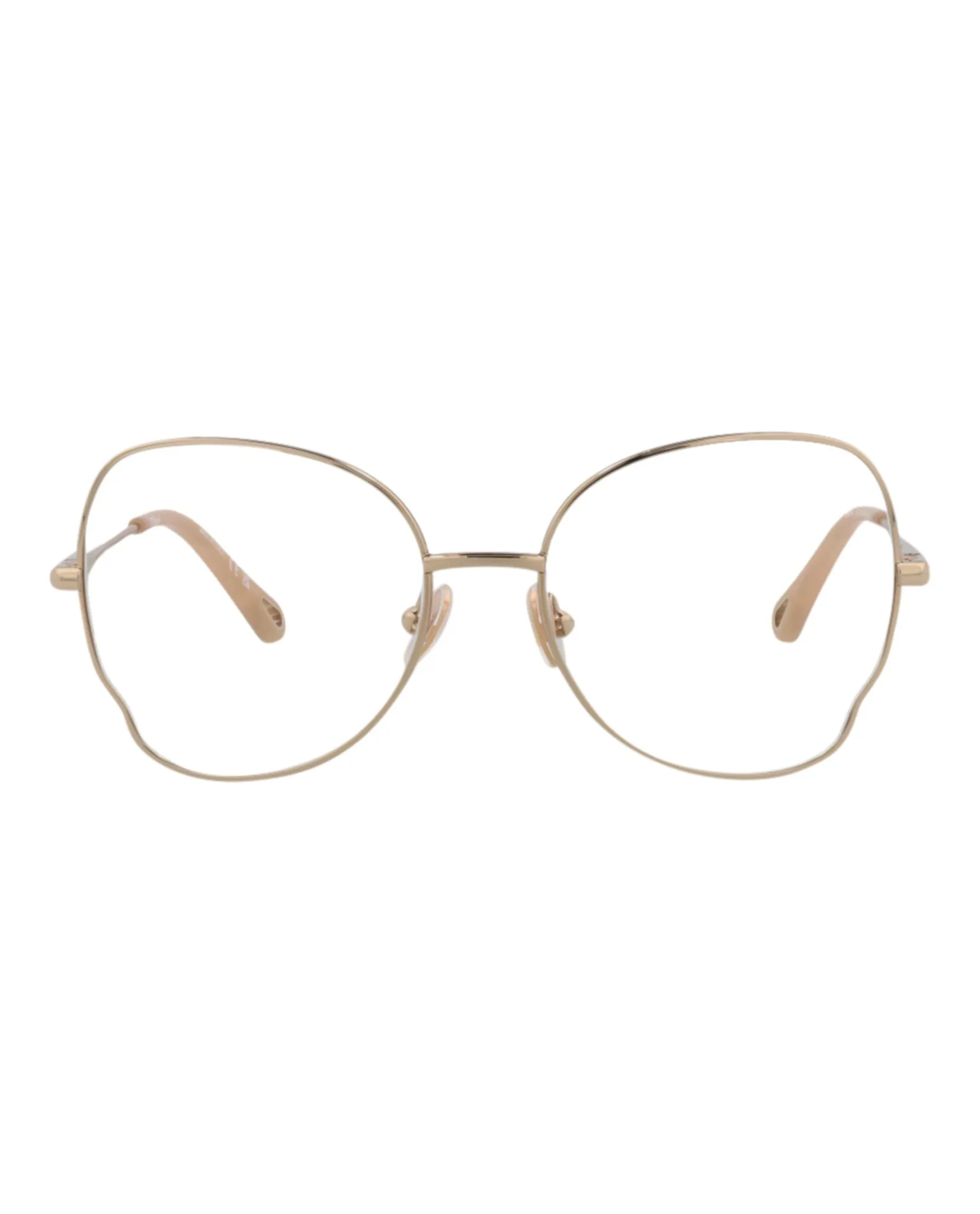Chloé CH 0098O 30012434 002 Round Metal Gold Optical Frames with Transparent Lens sold by Gaffos