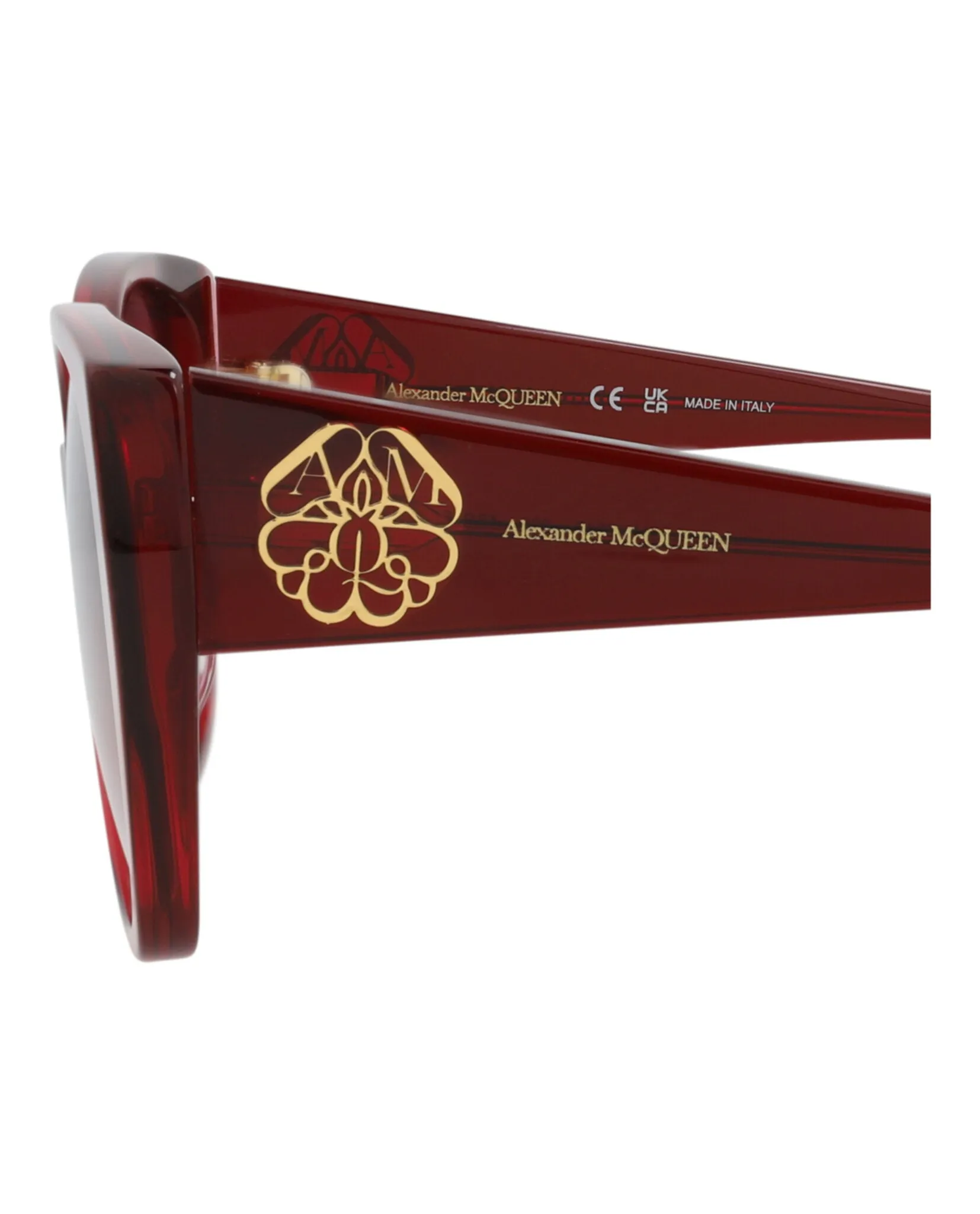 Alexander McQueen AM 0284S 30009391 004 Cat-Eye Plastic Red Sunglasses with Red Lens sold by Gaffos product image thumbnail 4