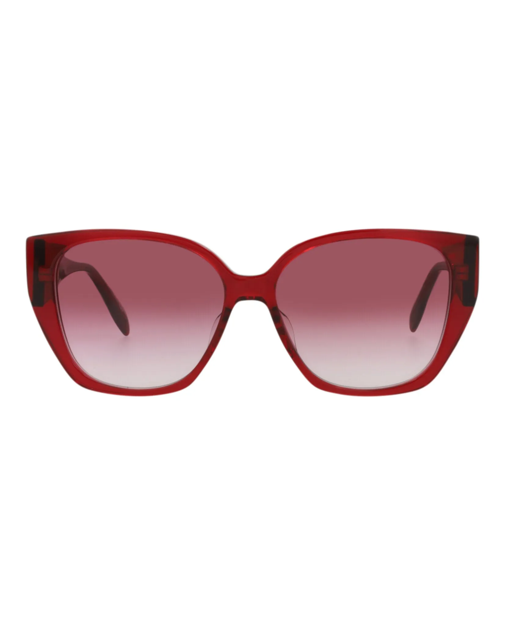 Alexander McQueen AM 0284S 30009391 004 Cat-Eye Plastic Red Sunglasses with Red Lens sold by Gaffos