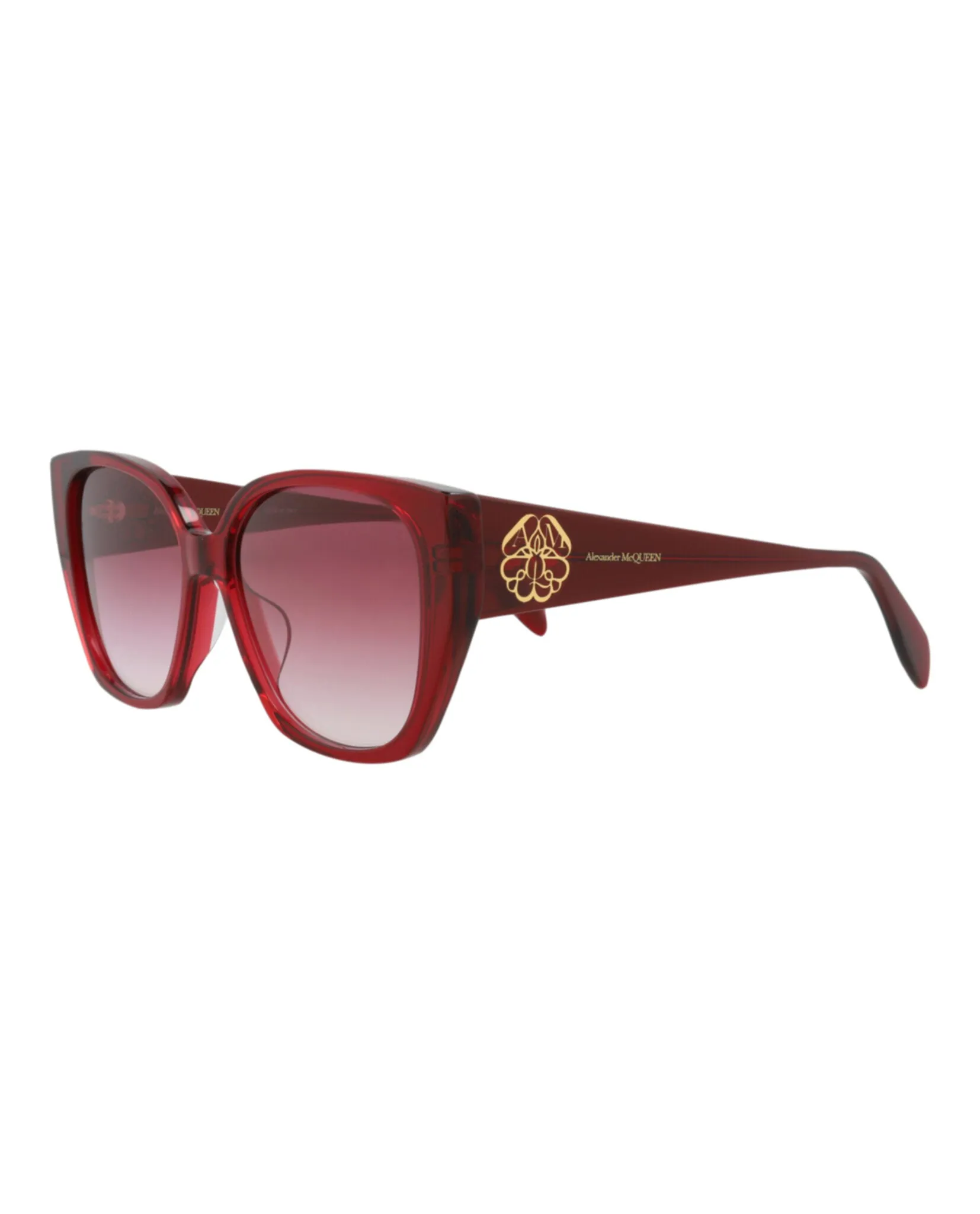 Alexander McQueen AM 0284S 30009391 004 Cat-Eye Plastic Red Sunglasses with Red Lens sold by Gaffos product image thumbnail 2