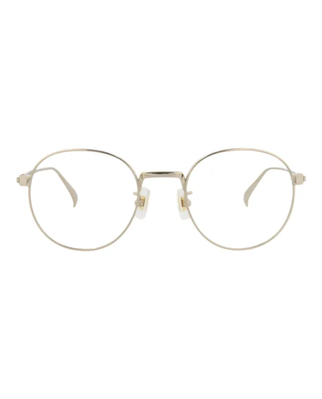 Dunhill DU 0035O 30012372 003 Round Metal Gold Optical Frames with Transparent Lens sold by Gaffos