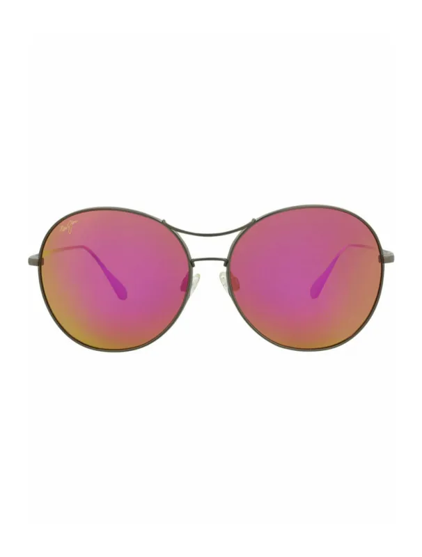 Maui Jim P5 47 14 Round Metal Grey Sunglasses with Sunrise Lens made by Maui Jim