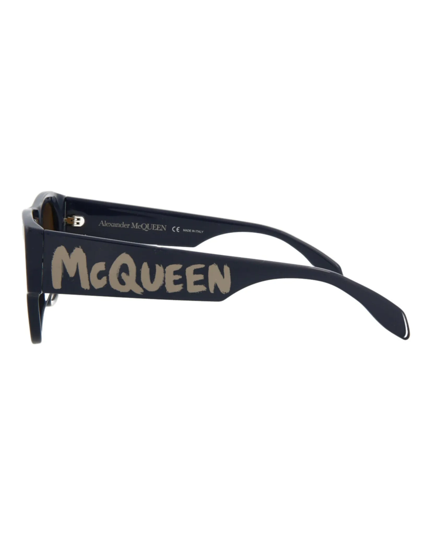 Alexander McQueen AM 0328S 30011474 004 Square Plastic Blue Sunglasses with Brown Lens sold by Gaffos product image thumbnail 3