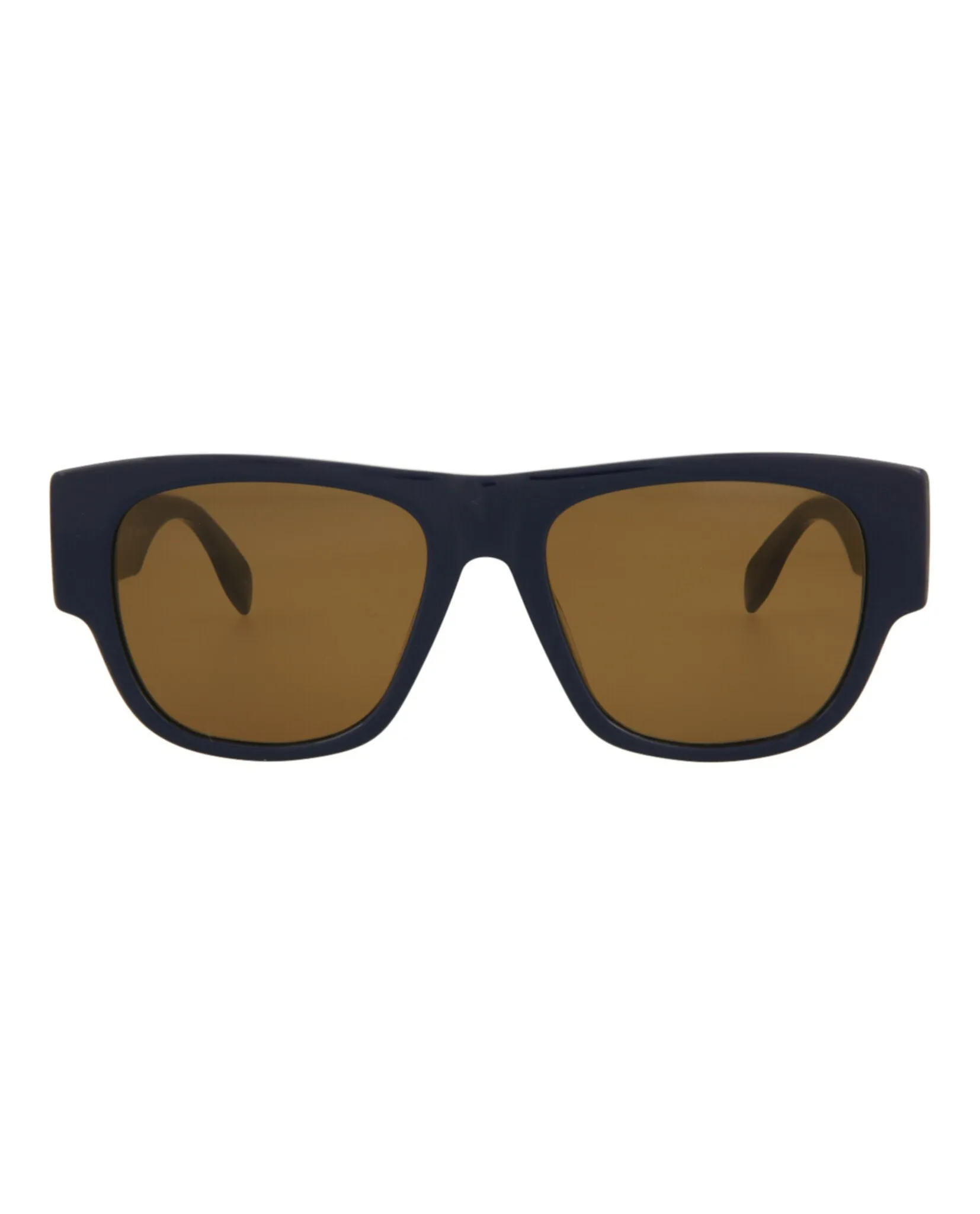 Alexander McQueen AM 0328S 30011474 004 Square Plastic Blue Sunglasses with Brown Lens sold by Gaffos