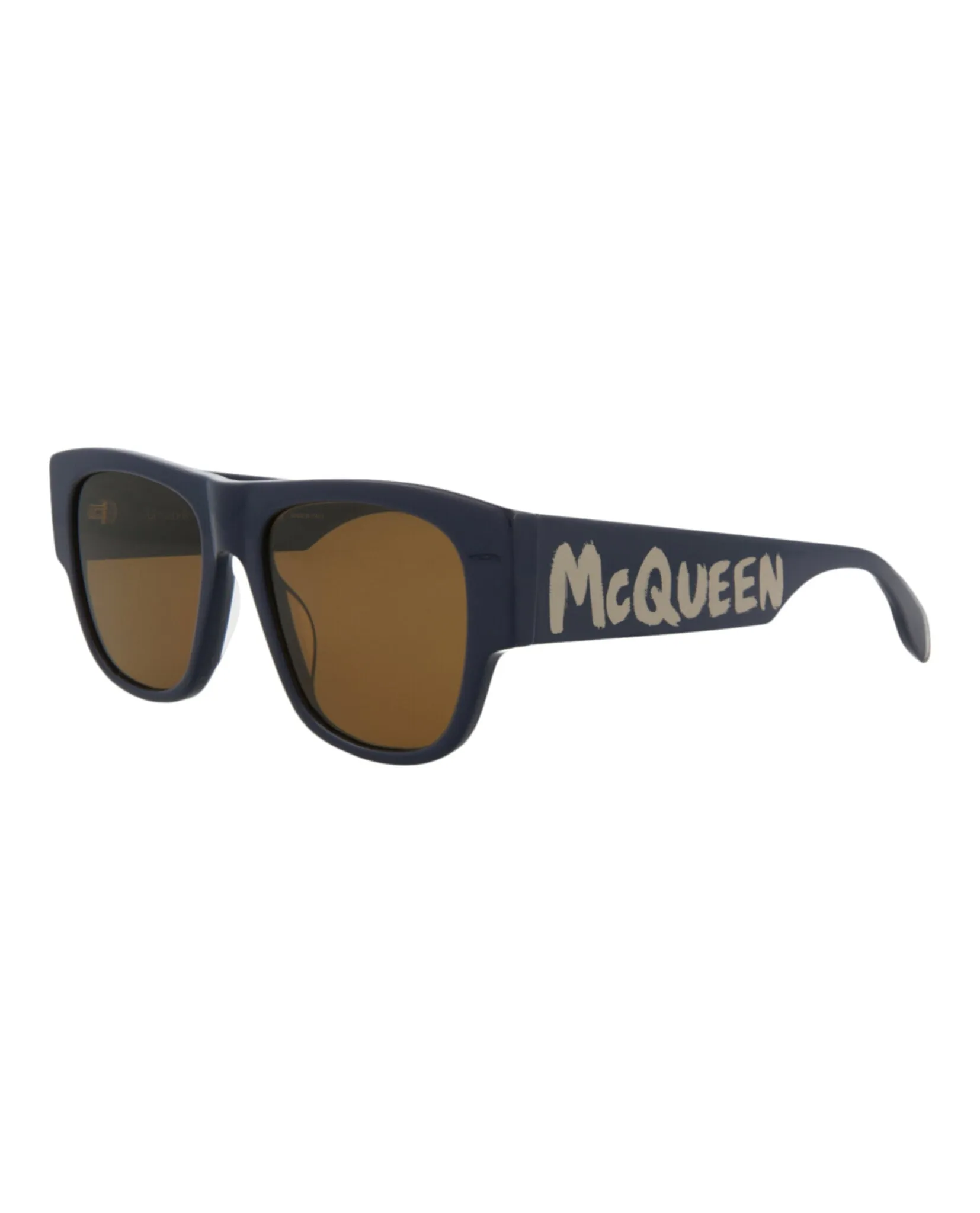 Alexander McQueen AM 0328S 30011474 004 Square Plastic Blue Sunglasses with Brown Lens sold by Gaffos product image thumbnail 2
