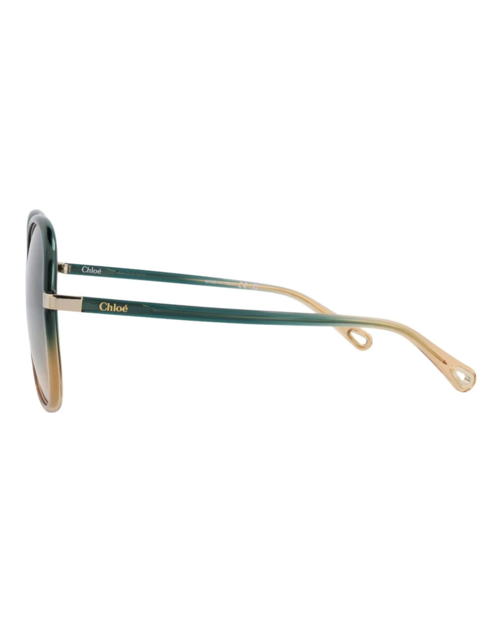 Chloé CH 0030S 30009792 006 Round Plastic Blue Sunglasses with Green Lens sold by Gaffos product image thumbnail 3
