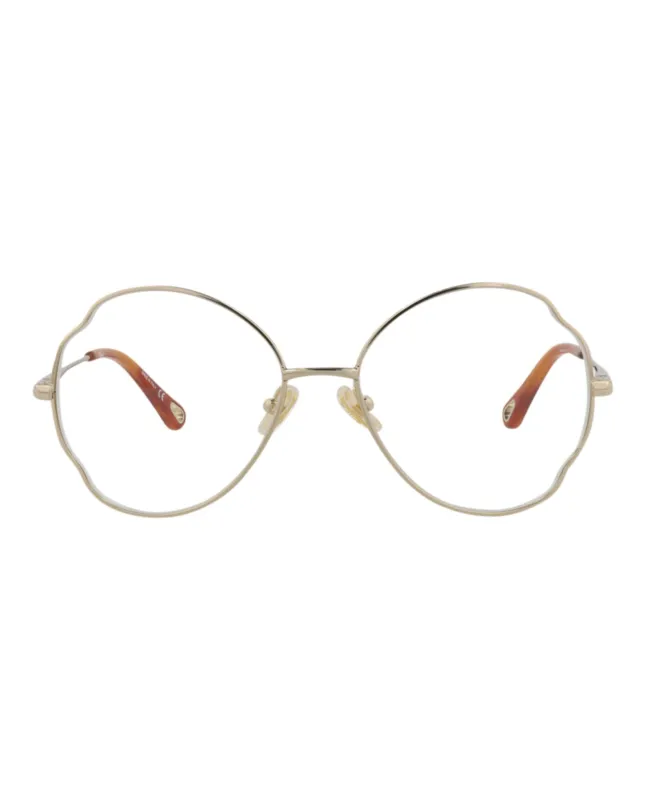 Chloé CH 0097O 30012431 001 Round Metal Gold Optical Frames with Transparent Lens sold by Gaffos