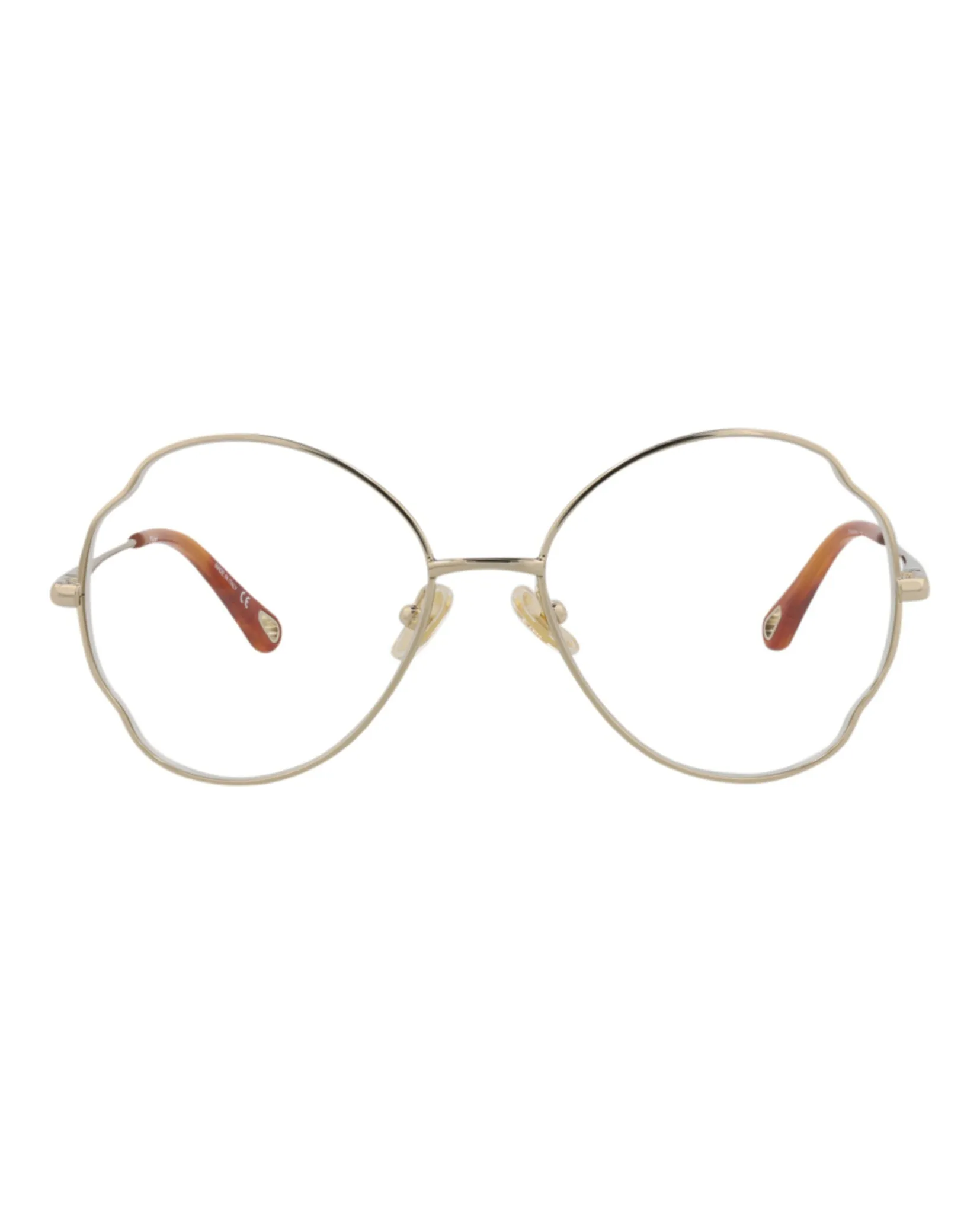 Chloé CH 0097O 30012431 001 Round Metal Gold Optical Frames with Transparent Lens sold by Gaffos
